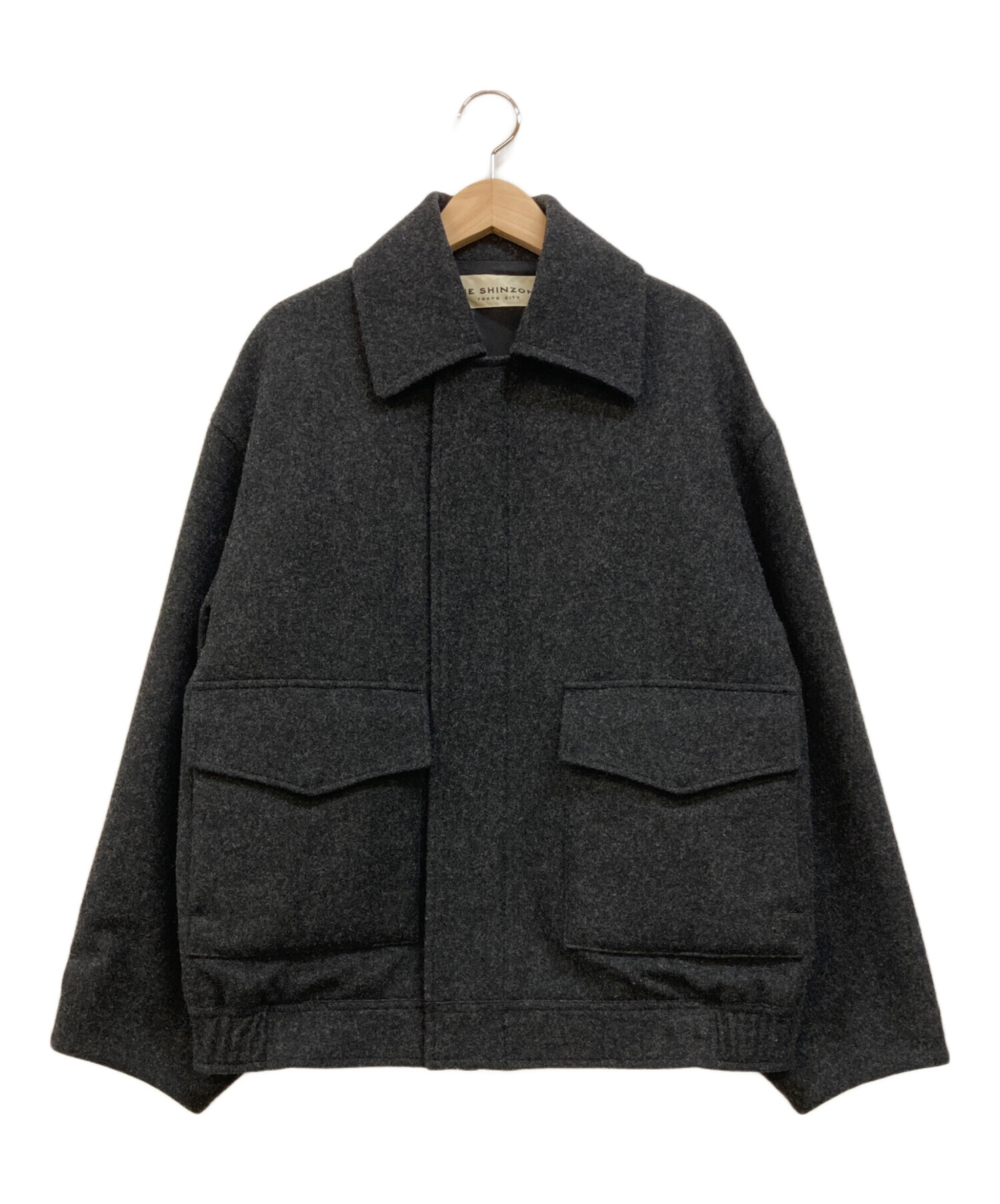 The Shinzone フレア フライトジャケット ブラック 大人ミューズ THE