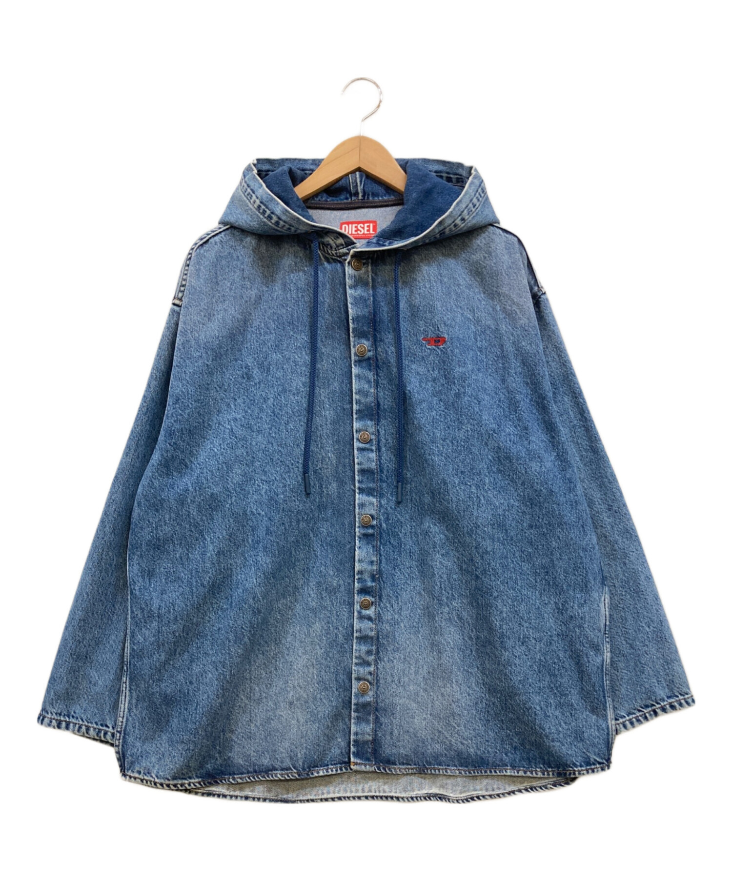 つばいか様　DIESEL 25ss デニムシャツ D-DEWNEY-HOOD 中古・古着通販】DIESEL (ディーゼル) D-DEWNY-HOOD ブルー サイズ:XS