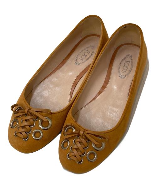 中古・古着通販】TOD'S (トッズ) フラットシューズ オレンジ サイズ:35