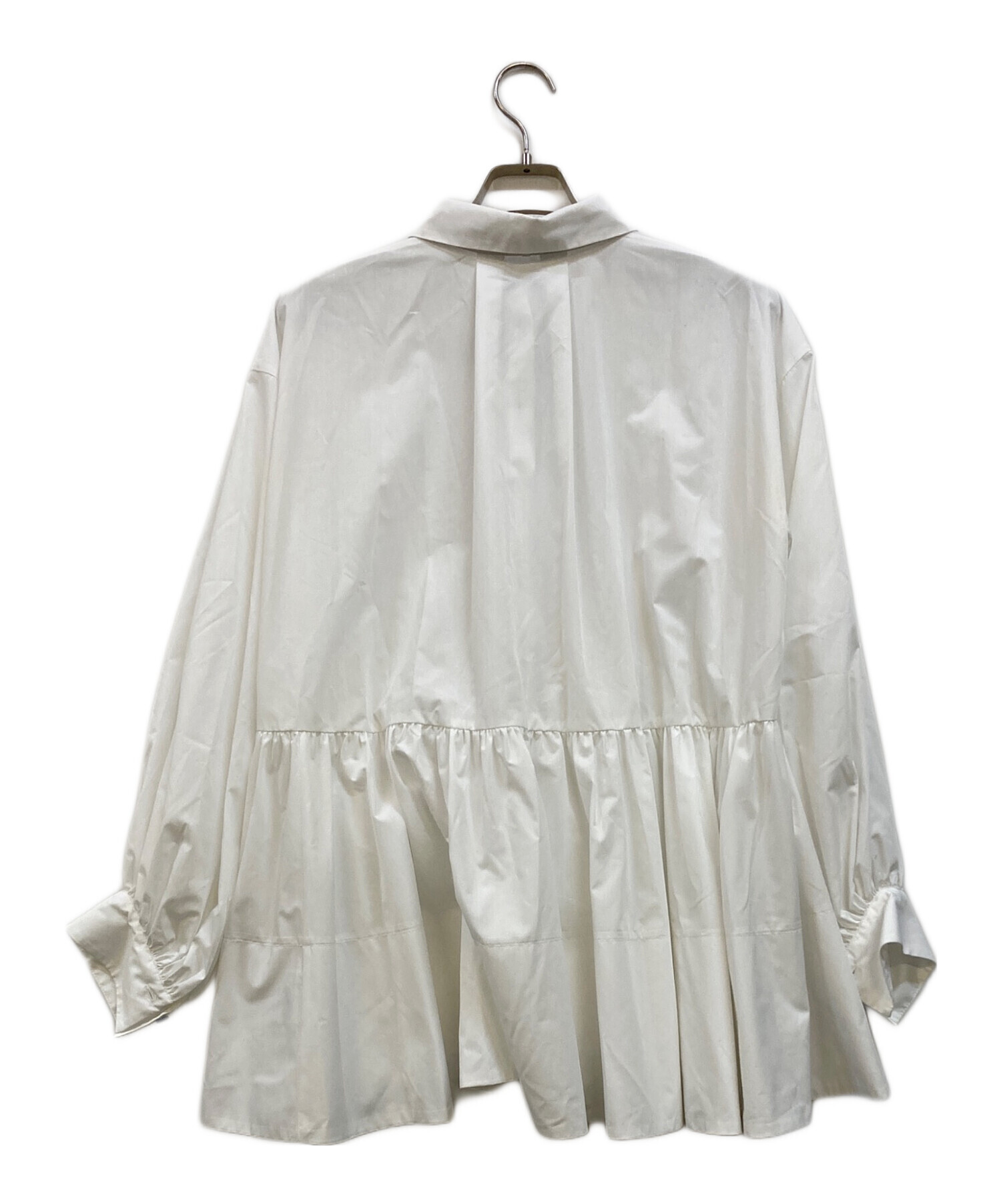 中古・古着通販】CADUNE (カデュネ) ボウ付シャツチュニック ホワイト