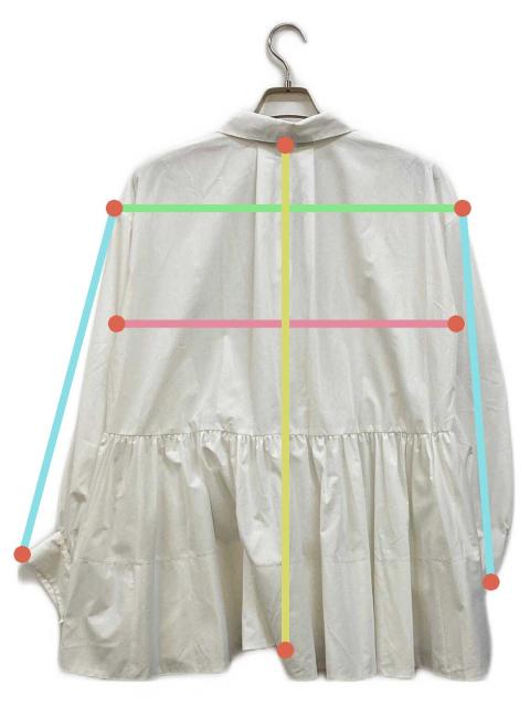 中古・古着通販】CADUNE (カデュネ) ボウ付シャツチュニック ホワイト