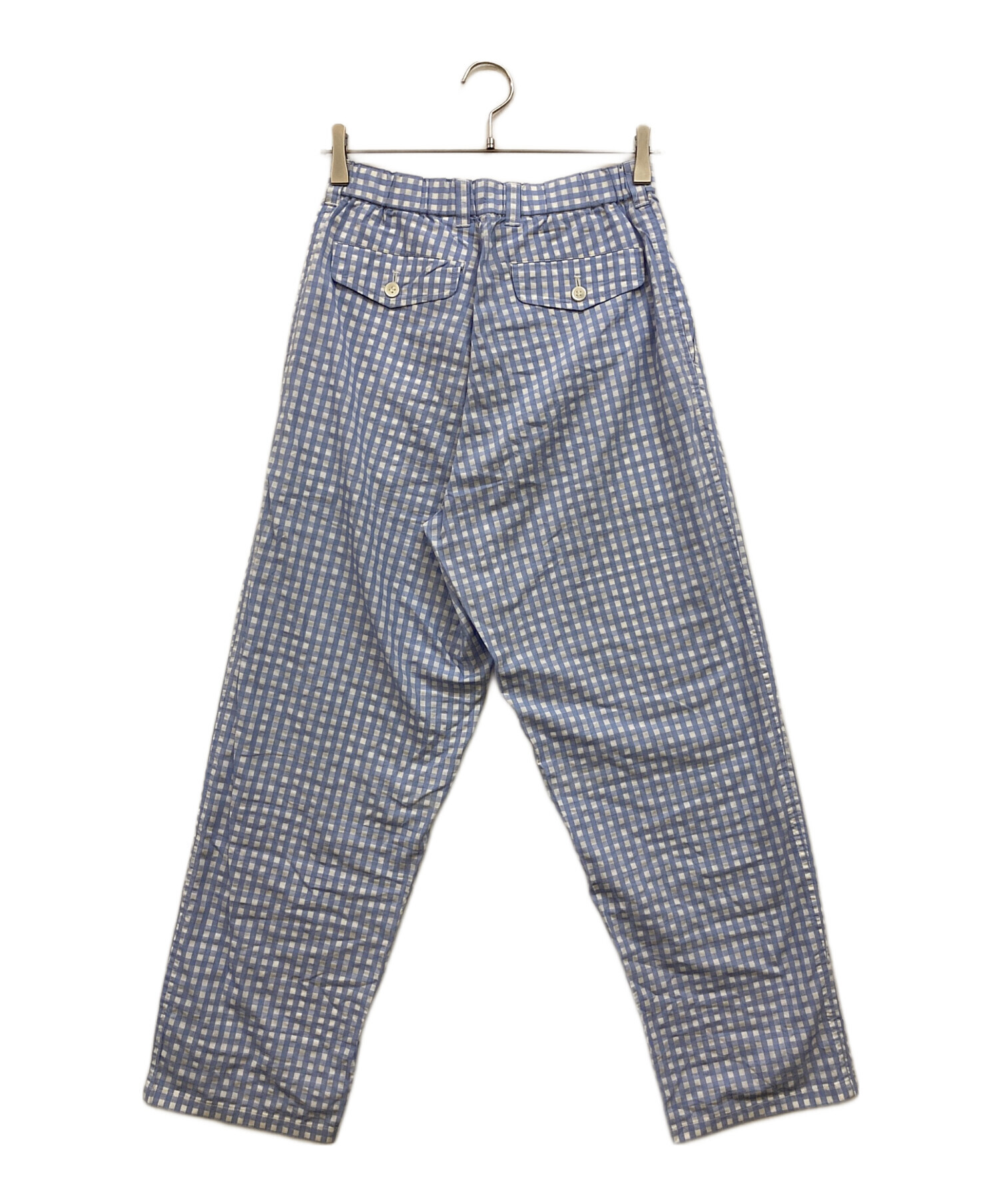 Y2713古着　チェックパンツ　パジャマパンツ　青　白　黒　90s Y2K Plaid Pajamas Pants ⁄ チェック柄 パジャマ パンツ 古着 | 古着屋