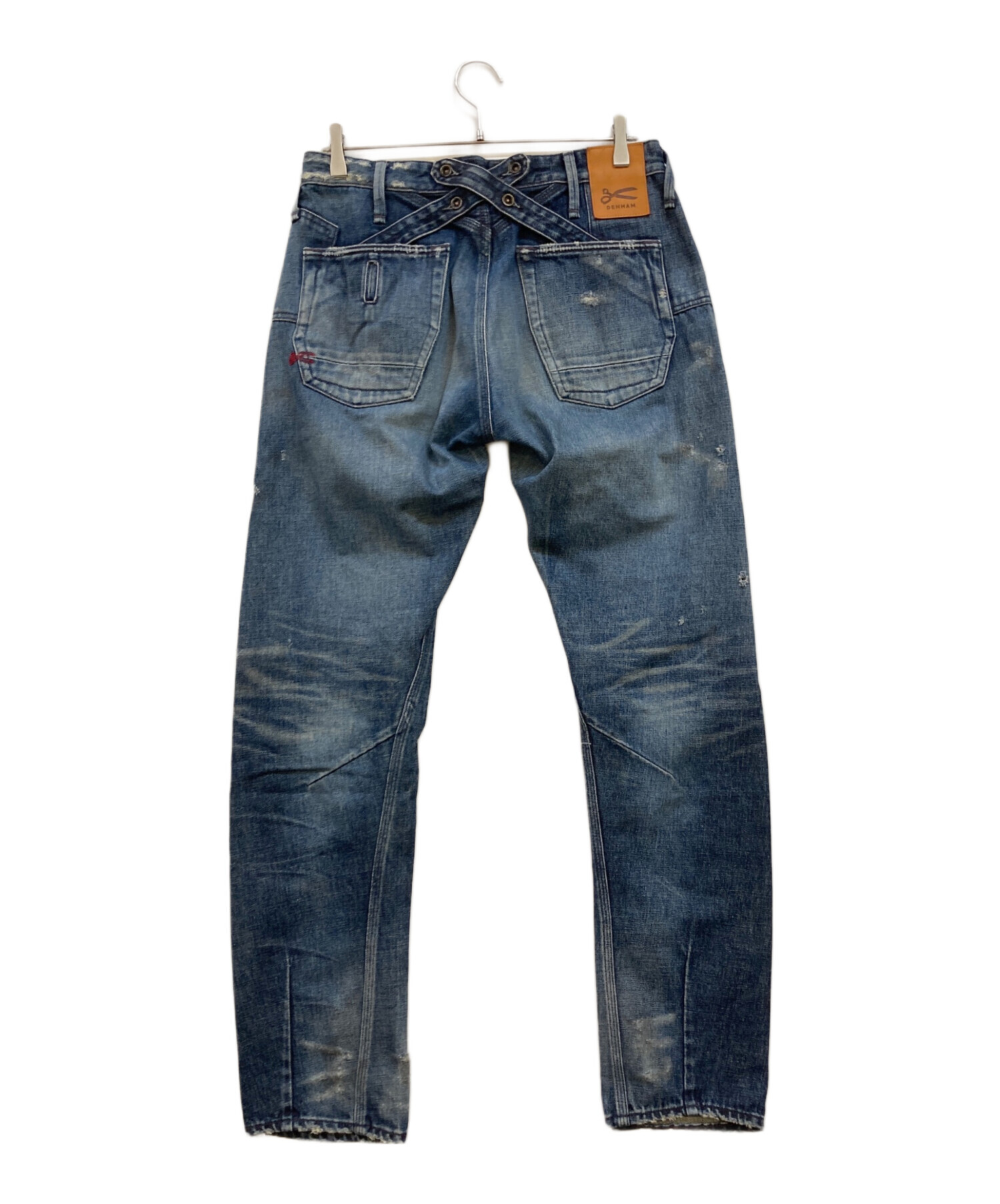 中古・古着通販】Denham (デンハム) ダメージデニムパンツ ブルー 