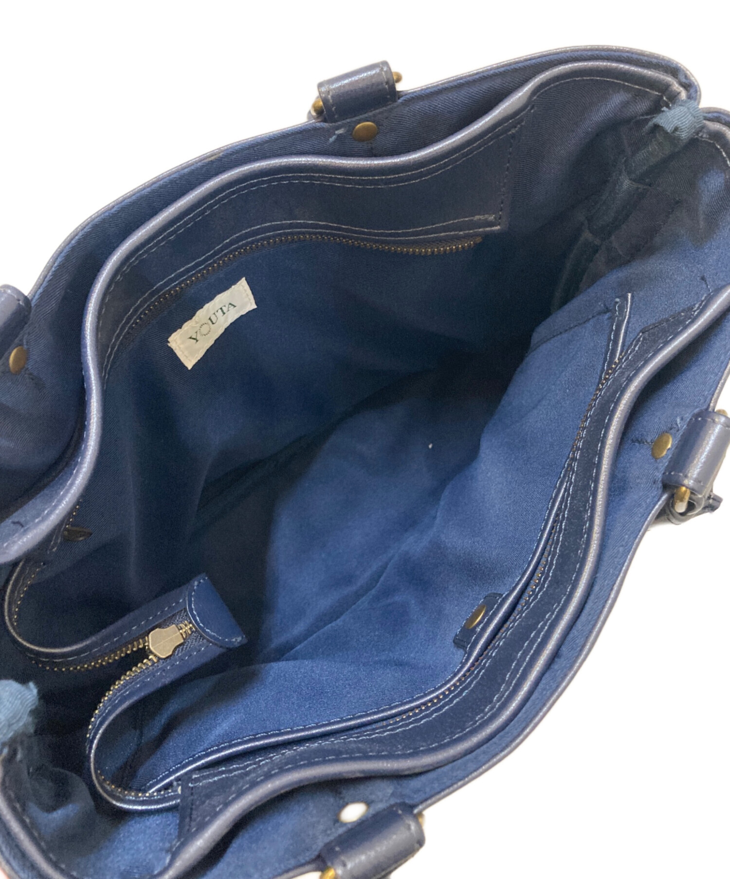 中古・古着通販】YOUTA (ヨータ) レザートートバッグ ネイビー 