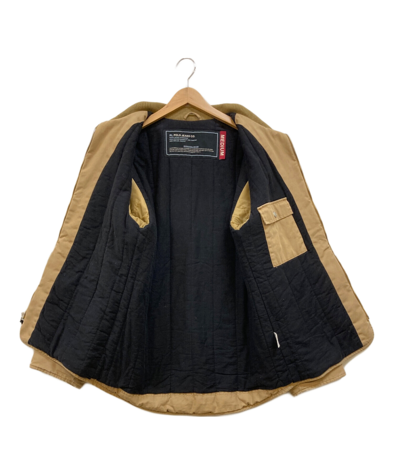 POLO JEANSポロジーンズ ジップアップ ジャケット ベージュ M POLO 