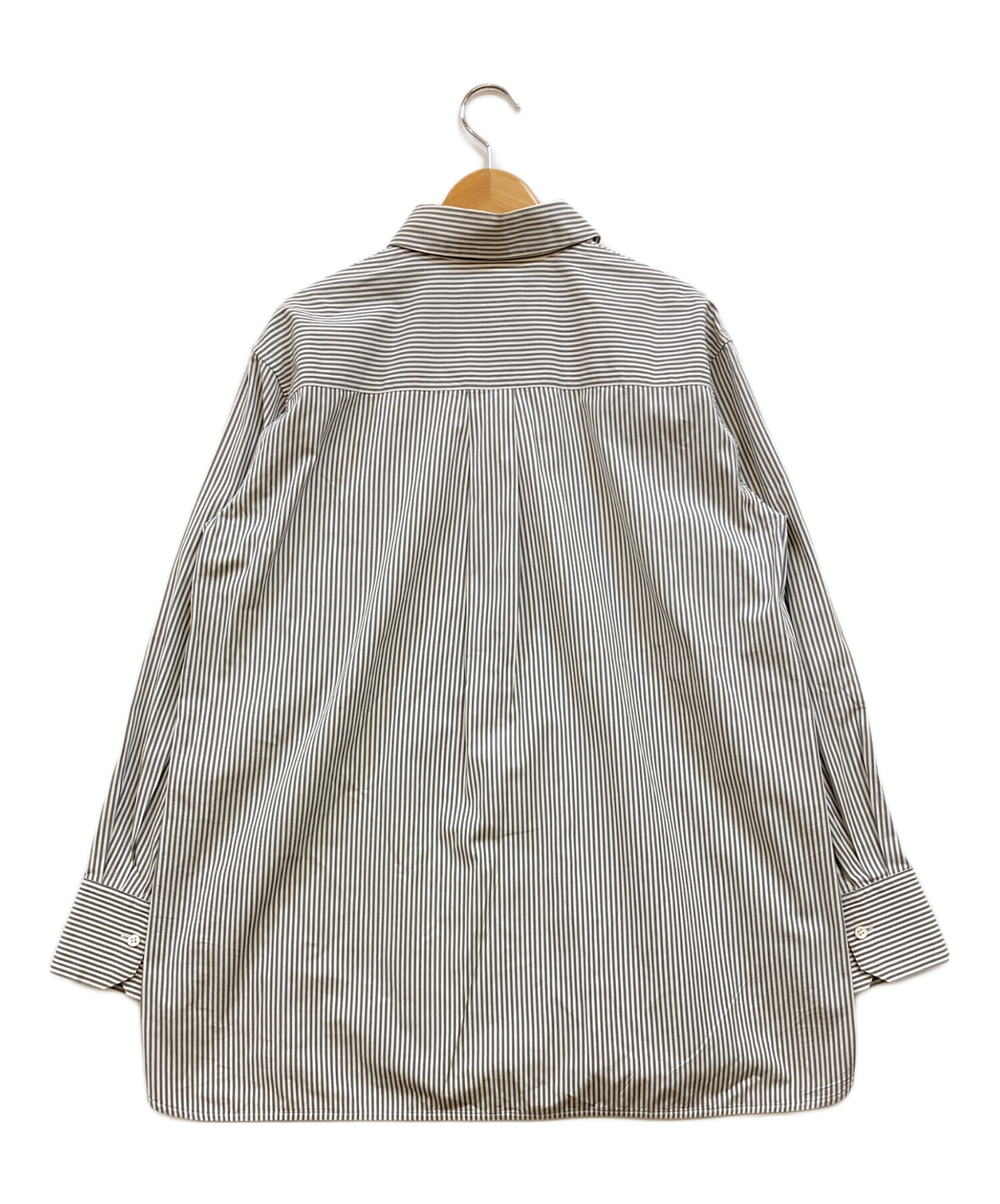 中古・古着通販】ebure (エブール) ローガンコットンストライプシャツ 