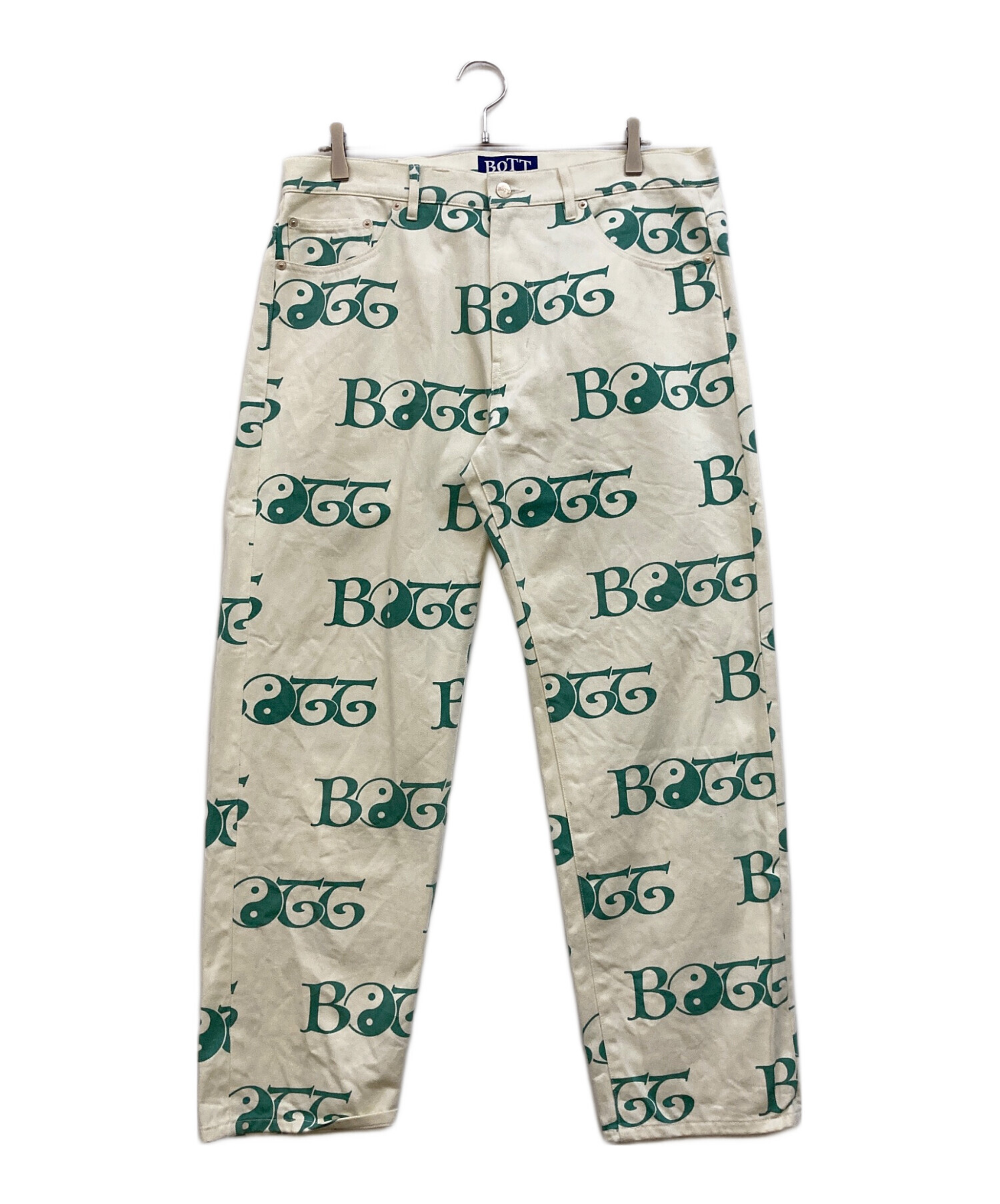中古・古着通販】BoTT (ボット) 2Y Denim Pant アイボリー×グリーン 