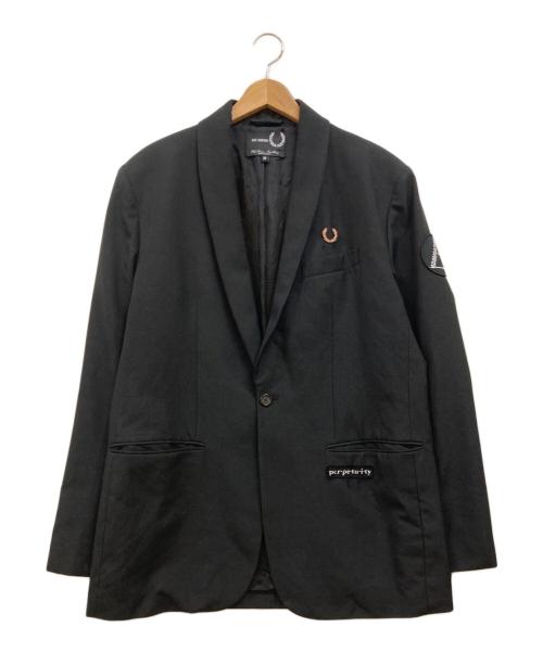 FRED PERRY フレッドペリー 鹿の子テーラードジャケット グレー M 中古・古着通販】FRED PERRY (フレッドペリー) RAF SIMONS