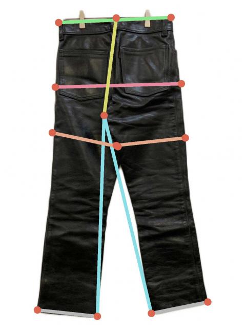 中古・古着通販】VANSON (バンソン) レザーパンツ ブラック サイズ:W31