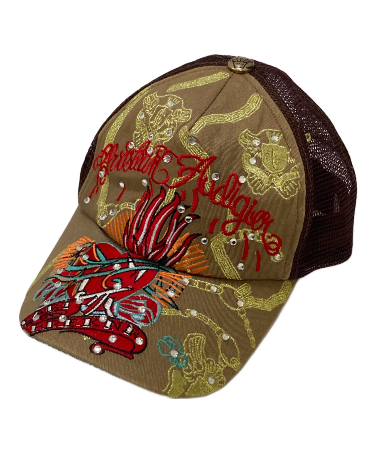 Christian Audigier クリスチャンオードジェー キャップ 中古・古着通販】CHRISTIAN AUDIGIER (クリスチャンオードジェー