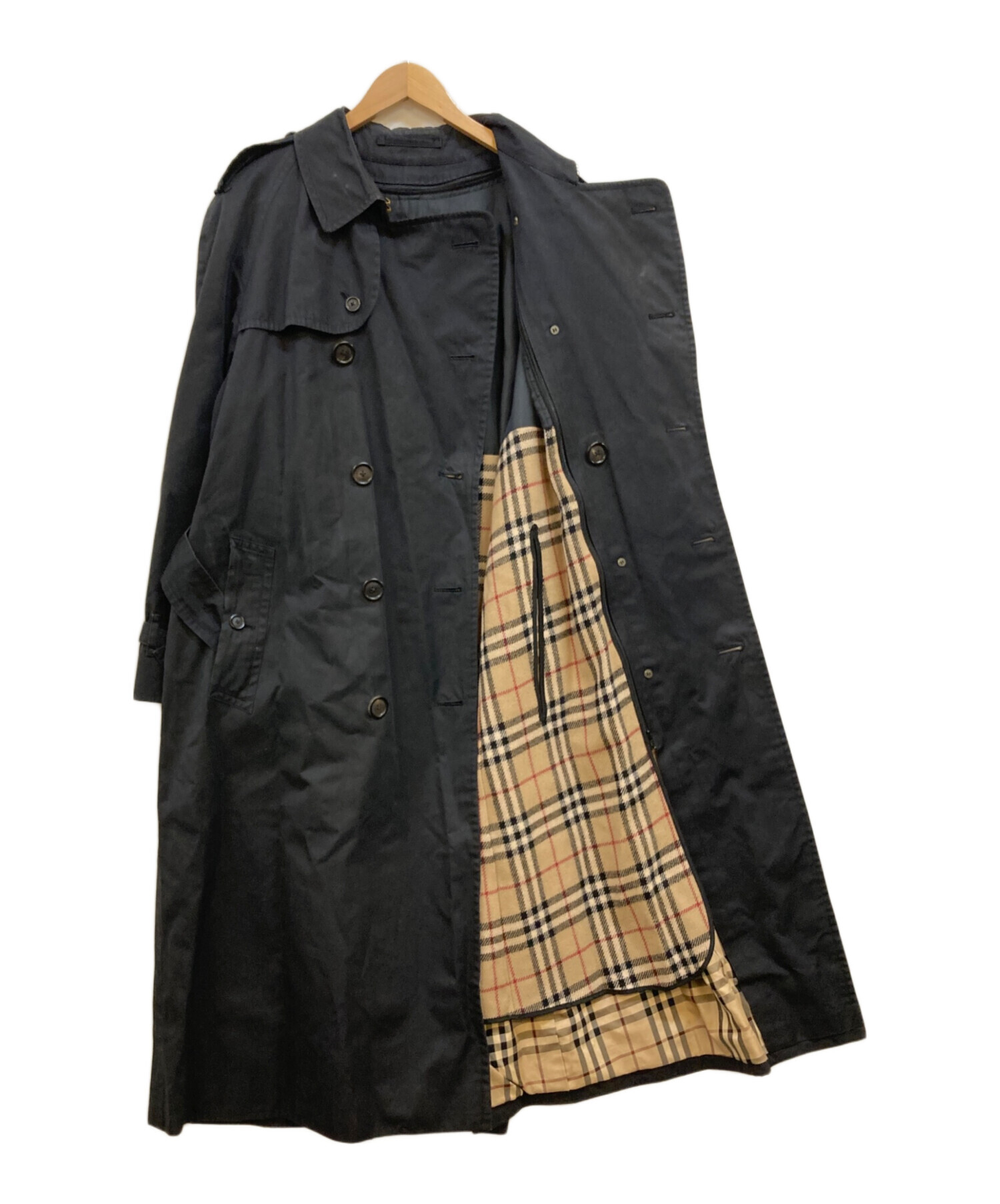 BURBERRY LONDON トレンチコート　フード　ライナー　ノバチェック BURBERRY LONDONバーバリー ロンドン ノバチェックウールライナー付