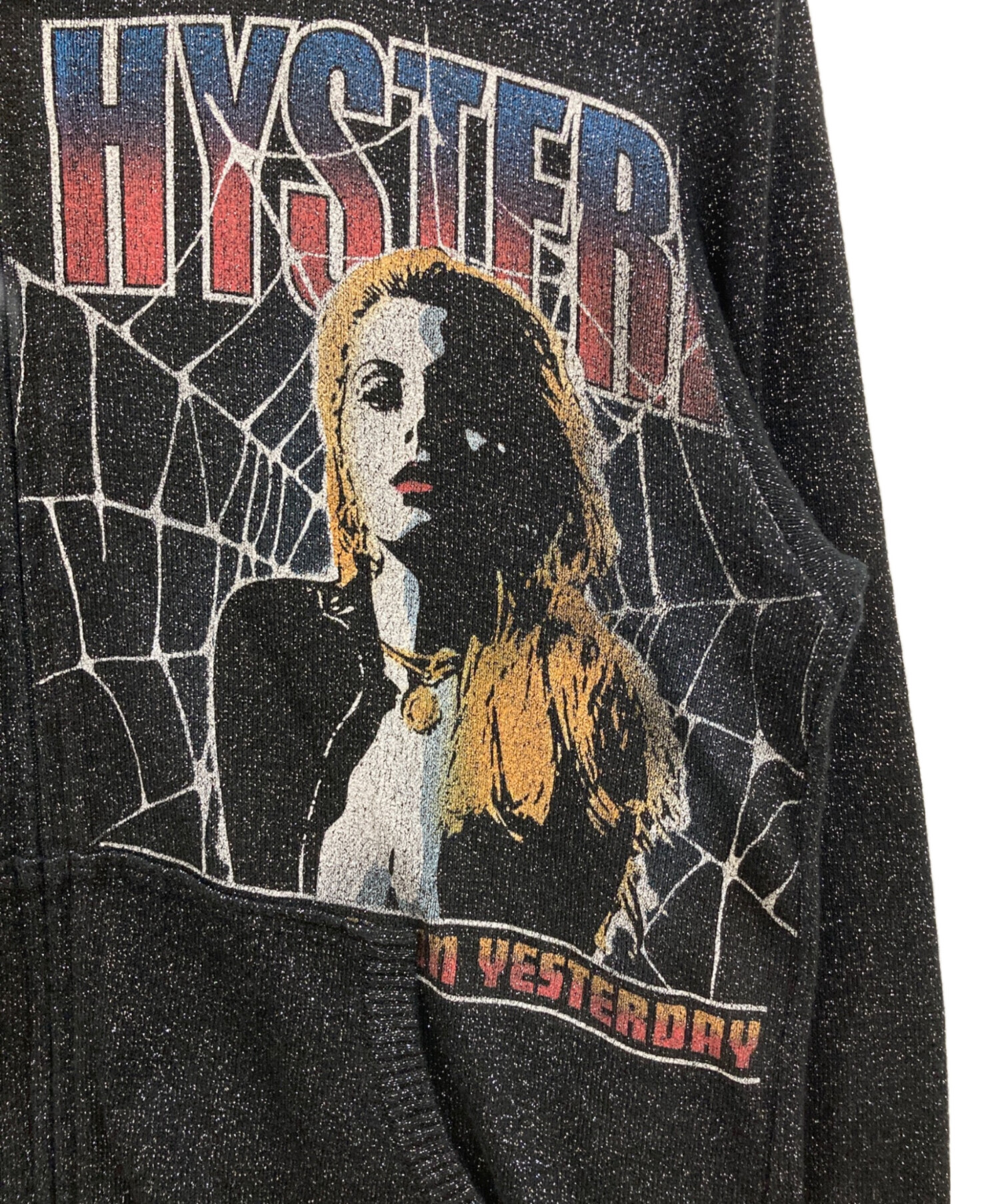 ヒスガールプリント ラメジップアップパーカーused 中古・古着通販】Hysteric Glamour (ヒステリックグラマー) ヒスガール