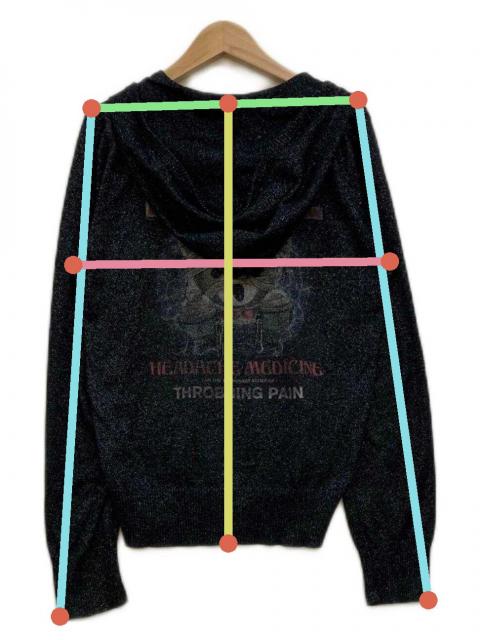 HYSTERIC GLAMOUR(ヒステリックグラマー) パーカー サイズF レディース美品  マルチプル pt ラメPK 01182ND04 黒×ライトブルー×マルチ 長袖/2018SS/ジップアップ/ラメ HYSTERIC FUCK パーカー|HYSTERIC GLAMOUR WOMEN | HYSTERIC GLAMOUR