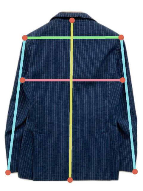 中古・古着通販】LARDINI (ラルディーニ) リネン混 3B ストライプ