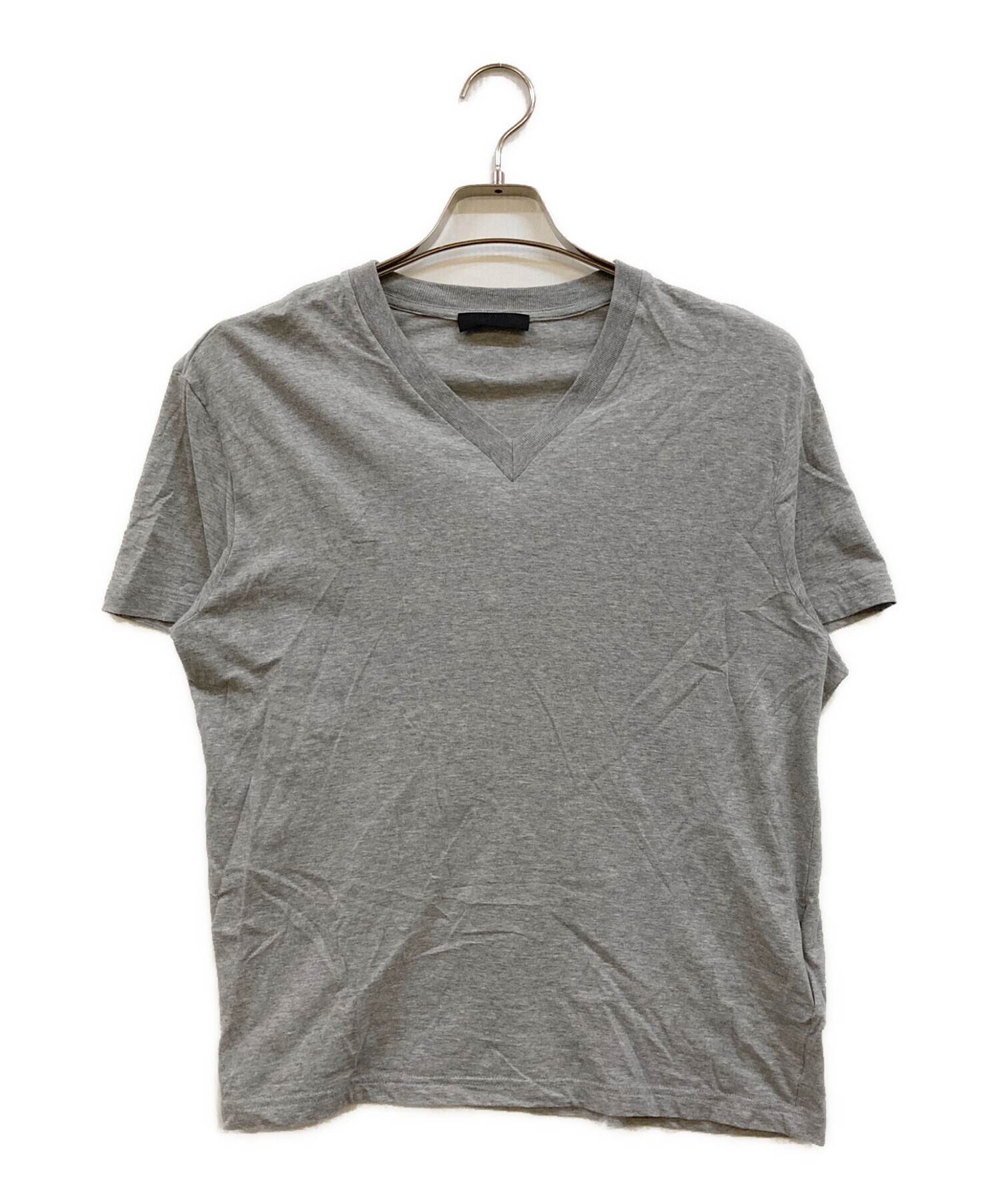 無*大様 値下げ中✨PRADA グレー 長袖 Tシャツ PRADA（プラダ）カジュアルシャツ グレー サイズ:43(XXL位) メンズ