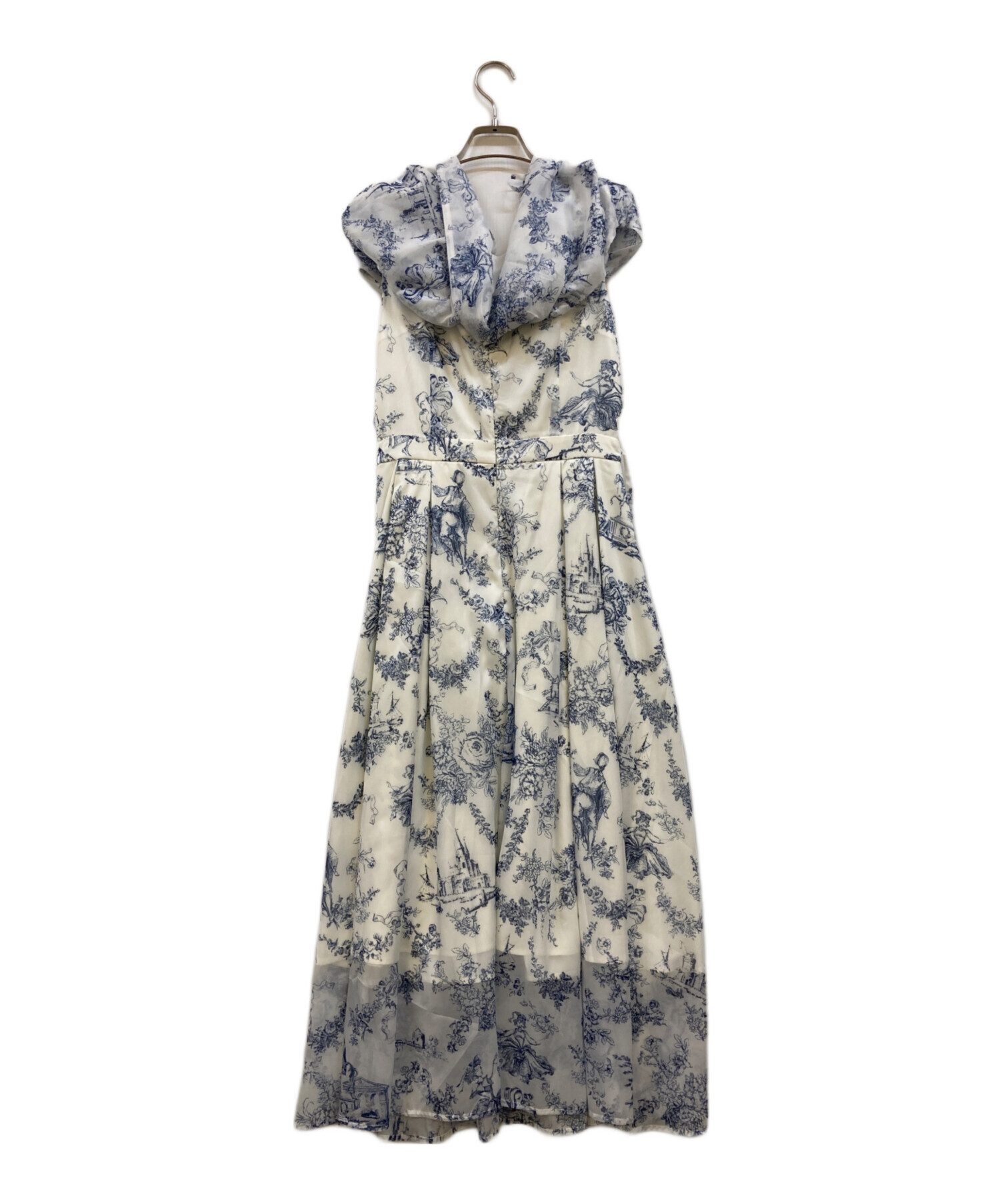 中古・古着通販】riu (リウ) TWIST RIBBON TOILE DE JOUY DRESS ブルー