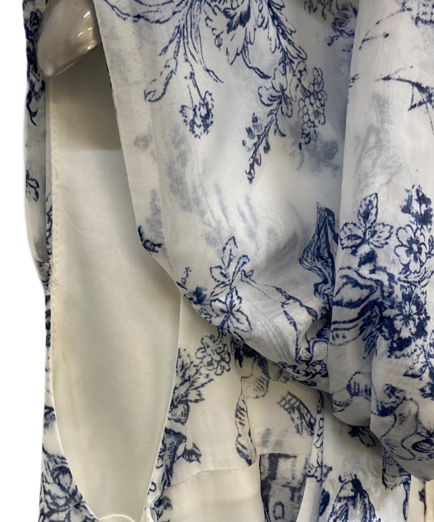 中古・古着通販】riu (リウ) TWIST RIBBON TOILE DE JOUY DRESS ブルー