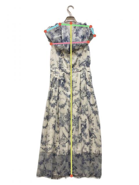 riu リウ ノースリーブ ワンピース ドレス 中古・古着通販】riu (リウ) TWIST RIBBON TOILE DE JOUY DRESS ブルー