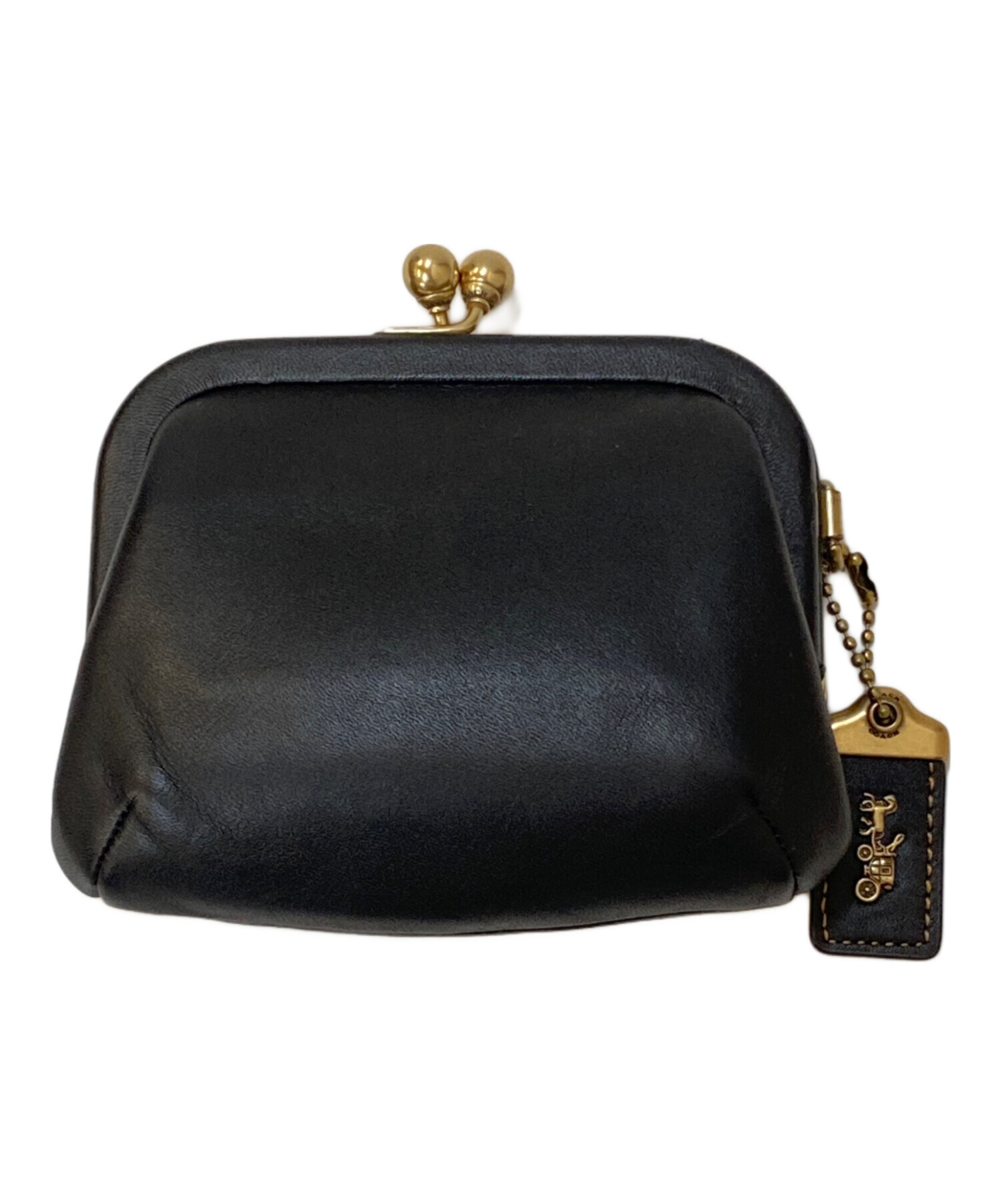 COACH ブラックがま口財布 箱付き 中古・古着通販】COACH (コーチ) がま口財布 ブラック｜ブランド・古着