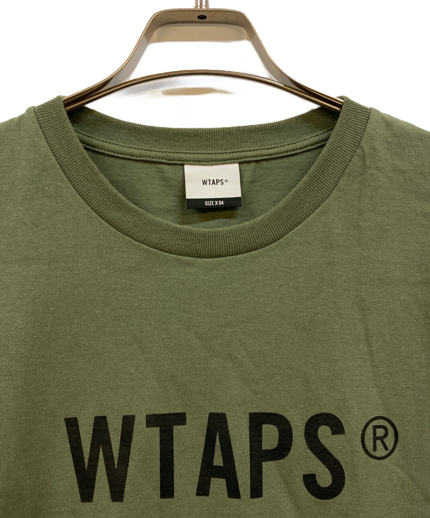 中古・古着通販】WTAPS (ダブルタップス) ロゴTシャツ オリーブ サイズ