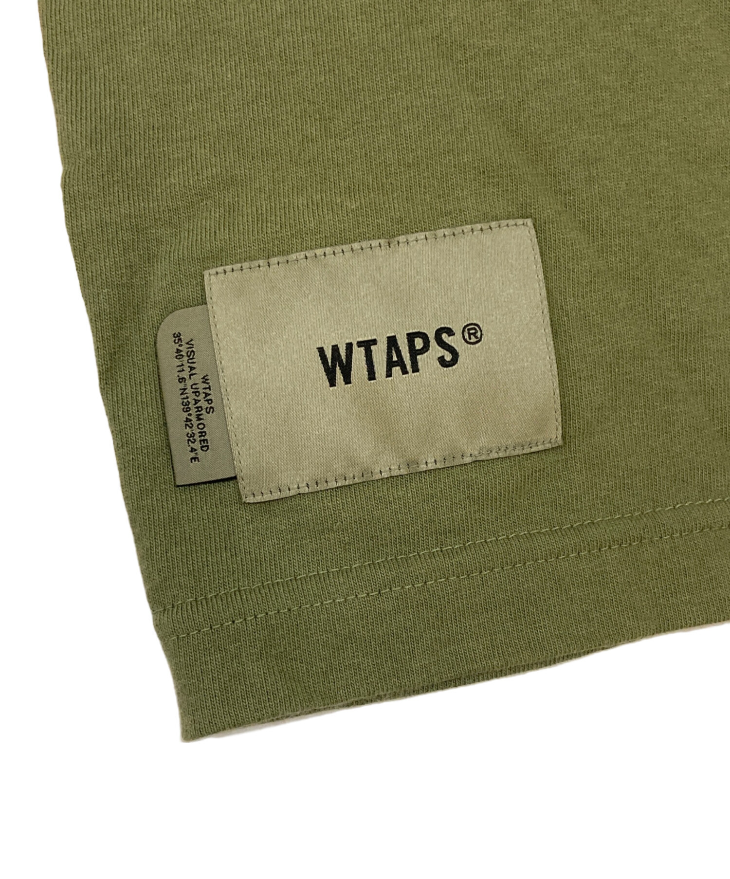 中古・古着通販】WTAPS (ダブルタップス) ロゴTシャツ オリーブ サイズ