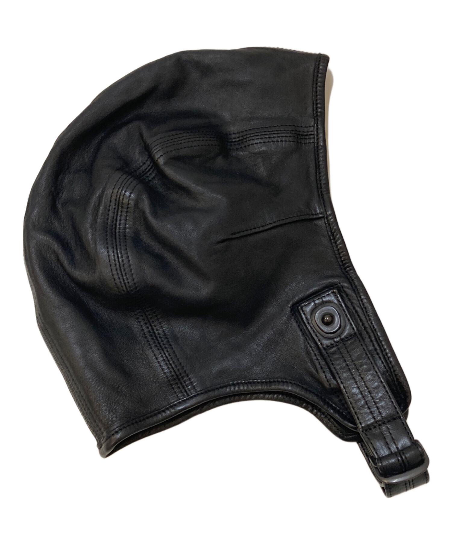 中古・古着通販】JULIUS (ユリウス) レザーフライトキャップ ブラック