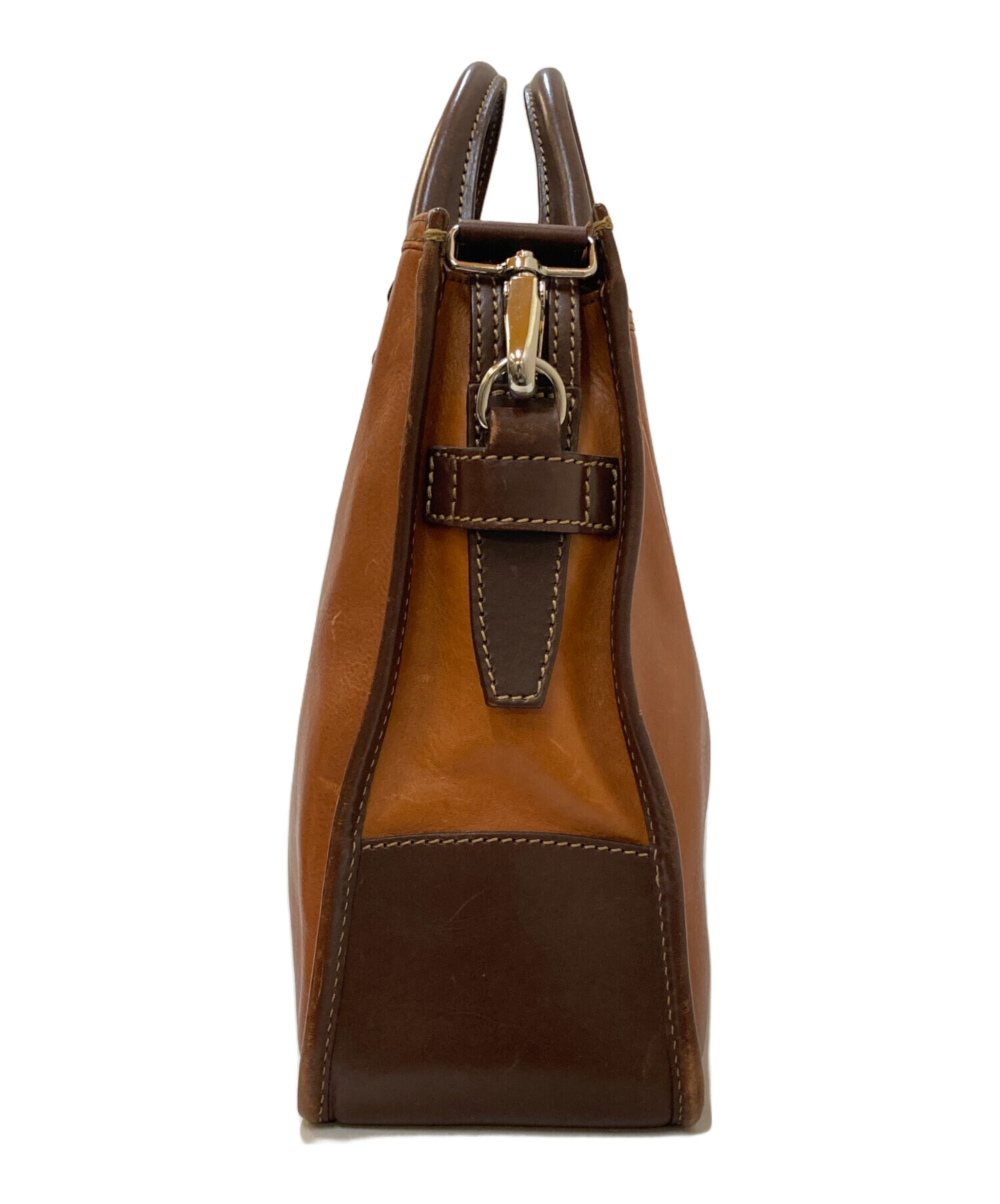 STEFANOMANO ブラウン 2way ボストンバッグ STEFANOMANO ブラウン 2way