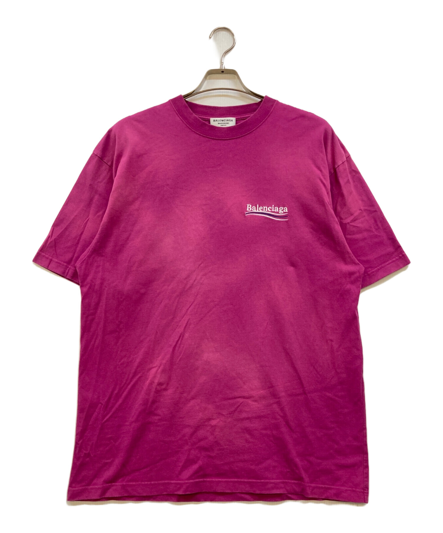 BALENCIAGA バレンシアガ　メンズ　ピンク 半袖シャツ　男女兼用 中古・古着通販】BALENCIAGA (バレンシアガ) キャンペーンロゴ Tシャツ