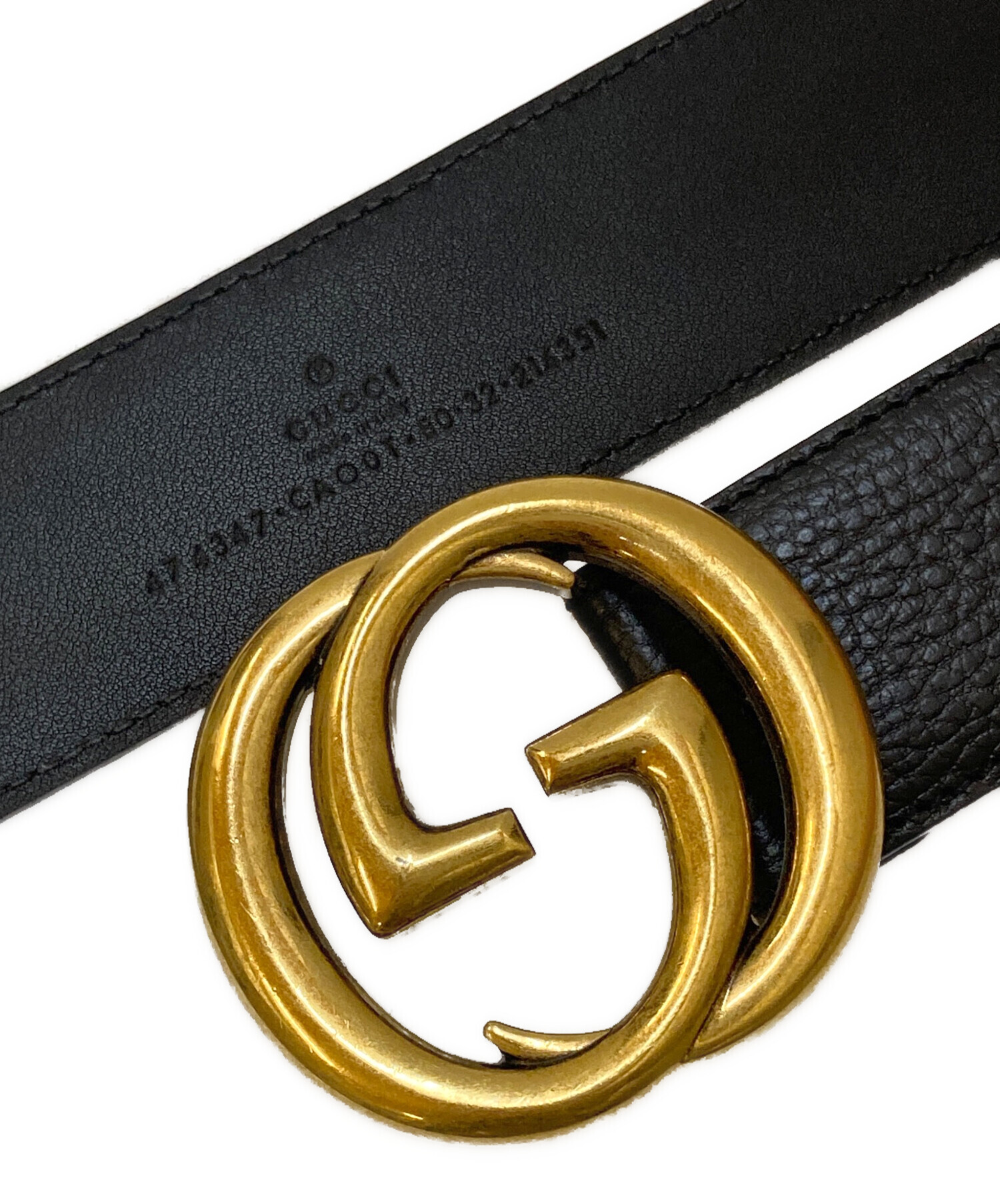 中古・古着通販】GUCCI (グッチ) インターロッキングG シボレザー