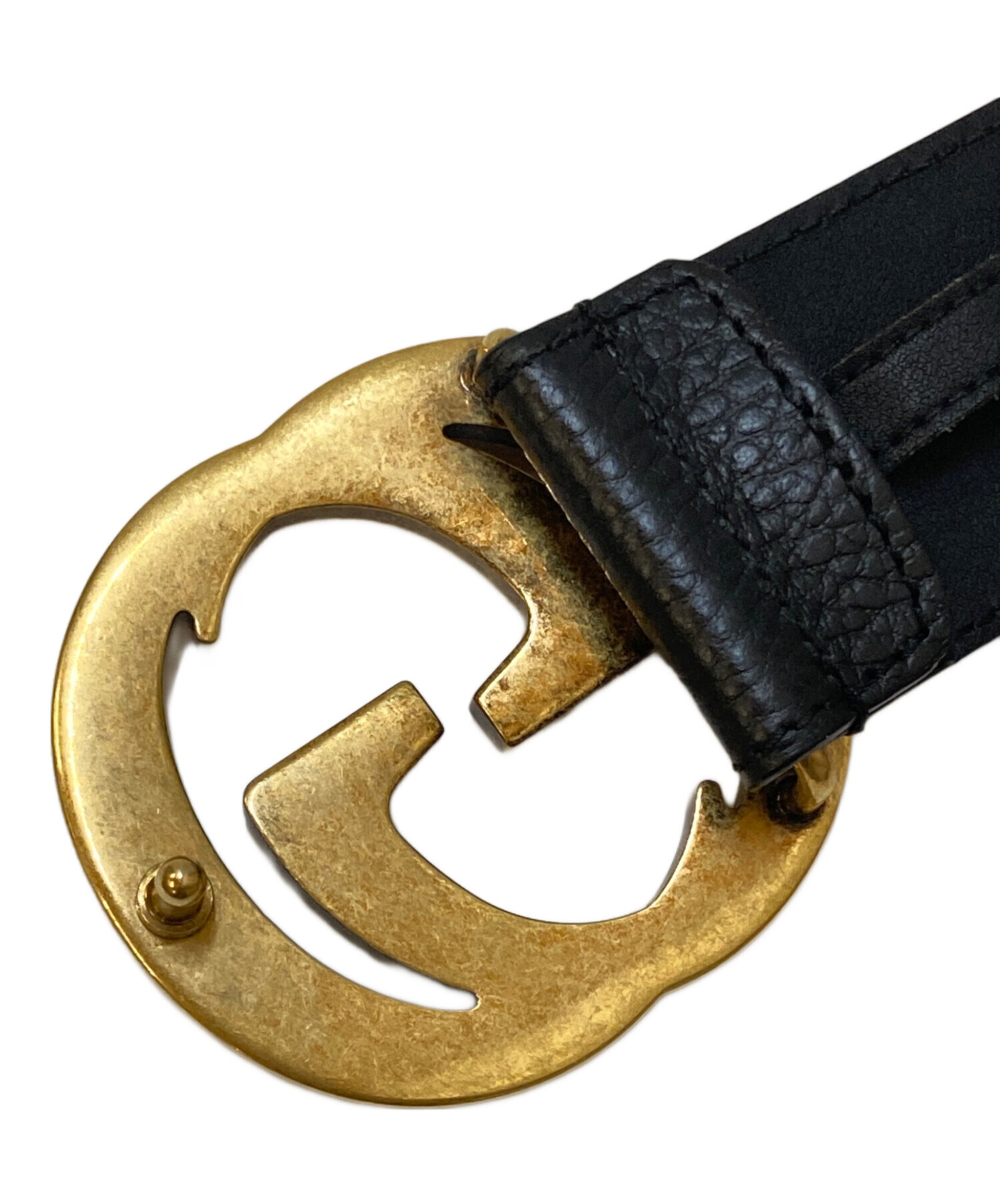 中古・古着通販】GUCCI (グッチ) インターロッキングG シボレザー