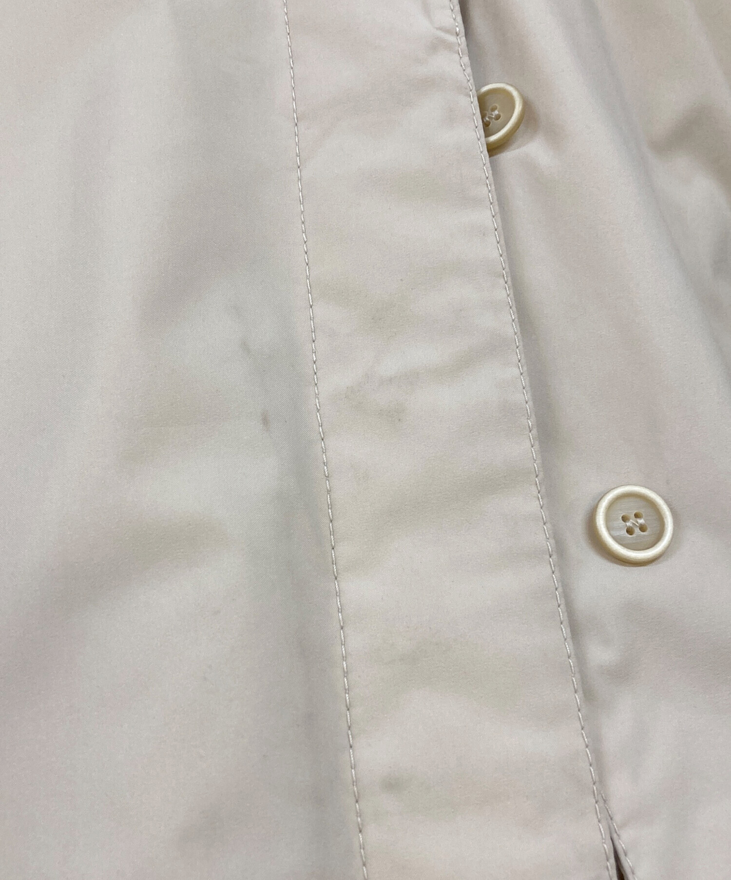 中古・古着通販】PRADA (プラダ) ナイロンステンカラーコート ベージュ