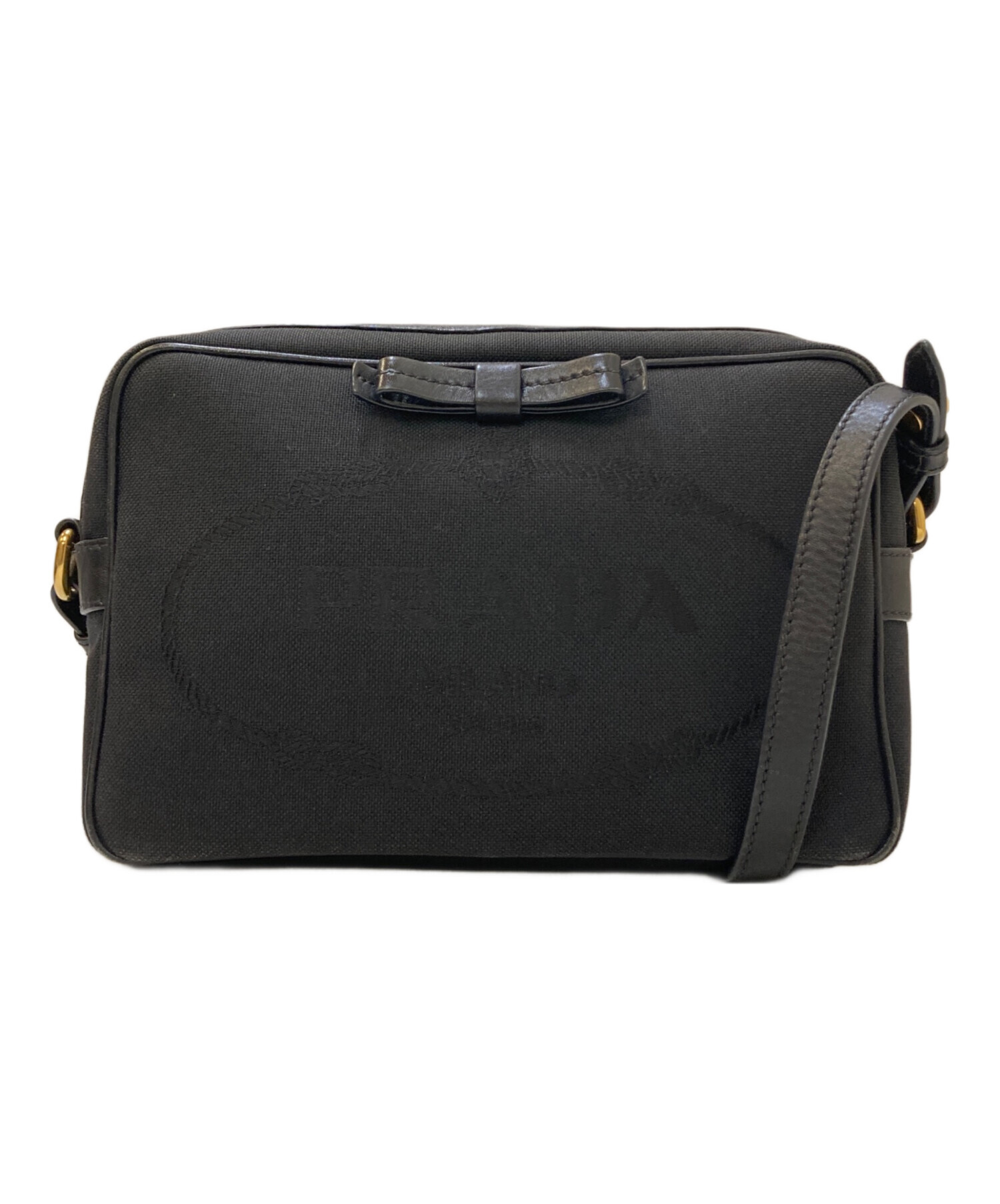中古・古着通販】PRADA (プラダ) リボン キャンバスロゴ ジャガード 