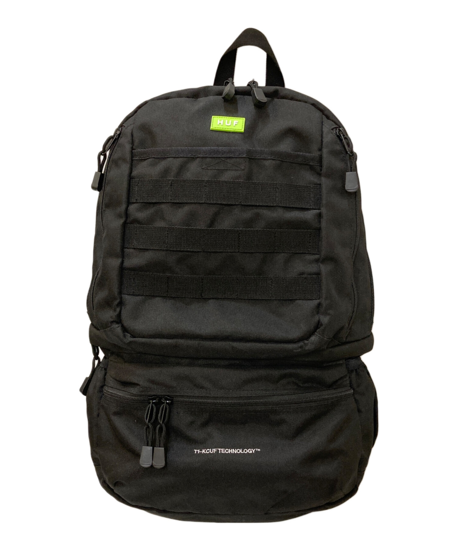 HUF ブラックリュック (値下げ中) 中古・古着通販】HUF (ハフ) ミッションバックパック ブラック