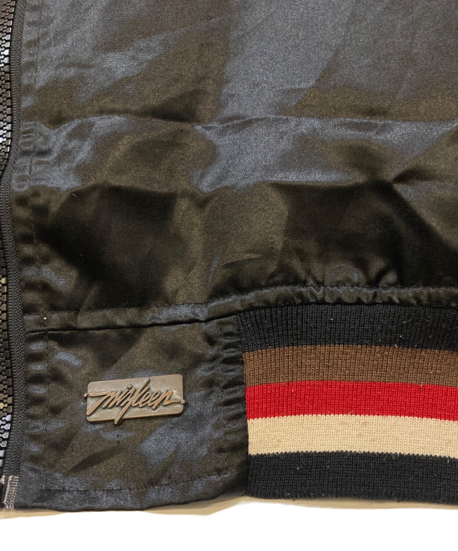 【12/23まで値下】ポジャギ アンティーク 80.5✕84 朝鮮末期 中古・古着通販】Miskeen (ミスキーン) Black Satin Jacket Hip Hop