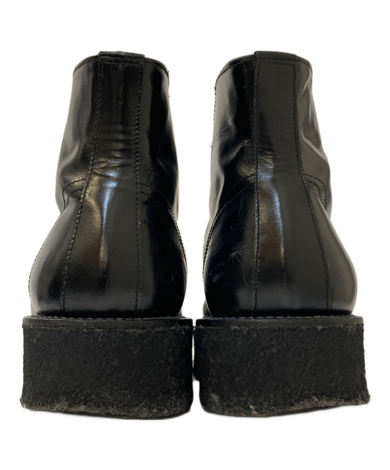 安い オフライン販売 Yohji Yamamoto LEATHER デミブーツ 27cm 【公式