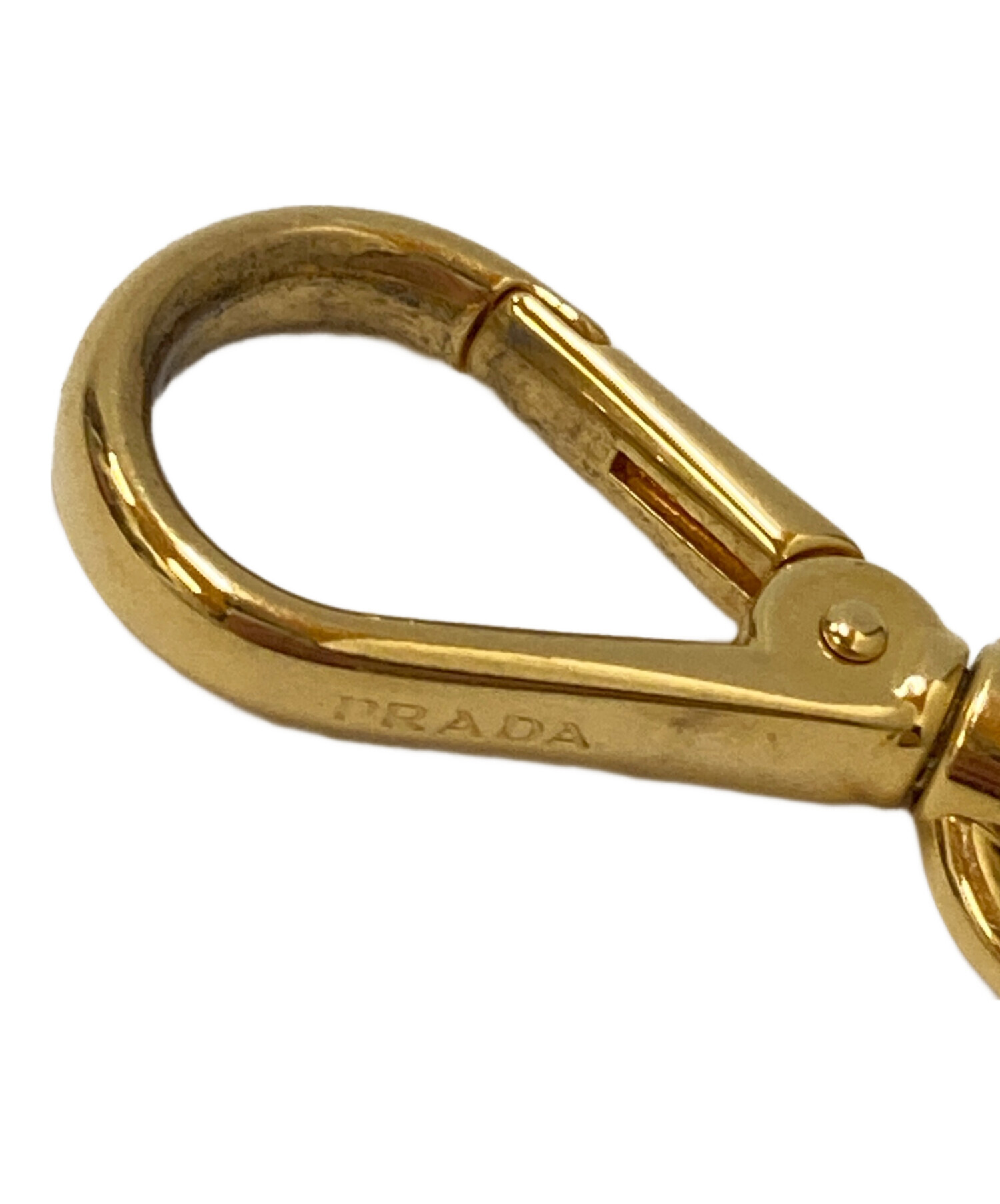 中古・古着通販】PRADA (プラダ) ハートモチーフキーホルダー ブラック