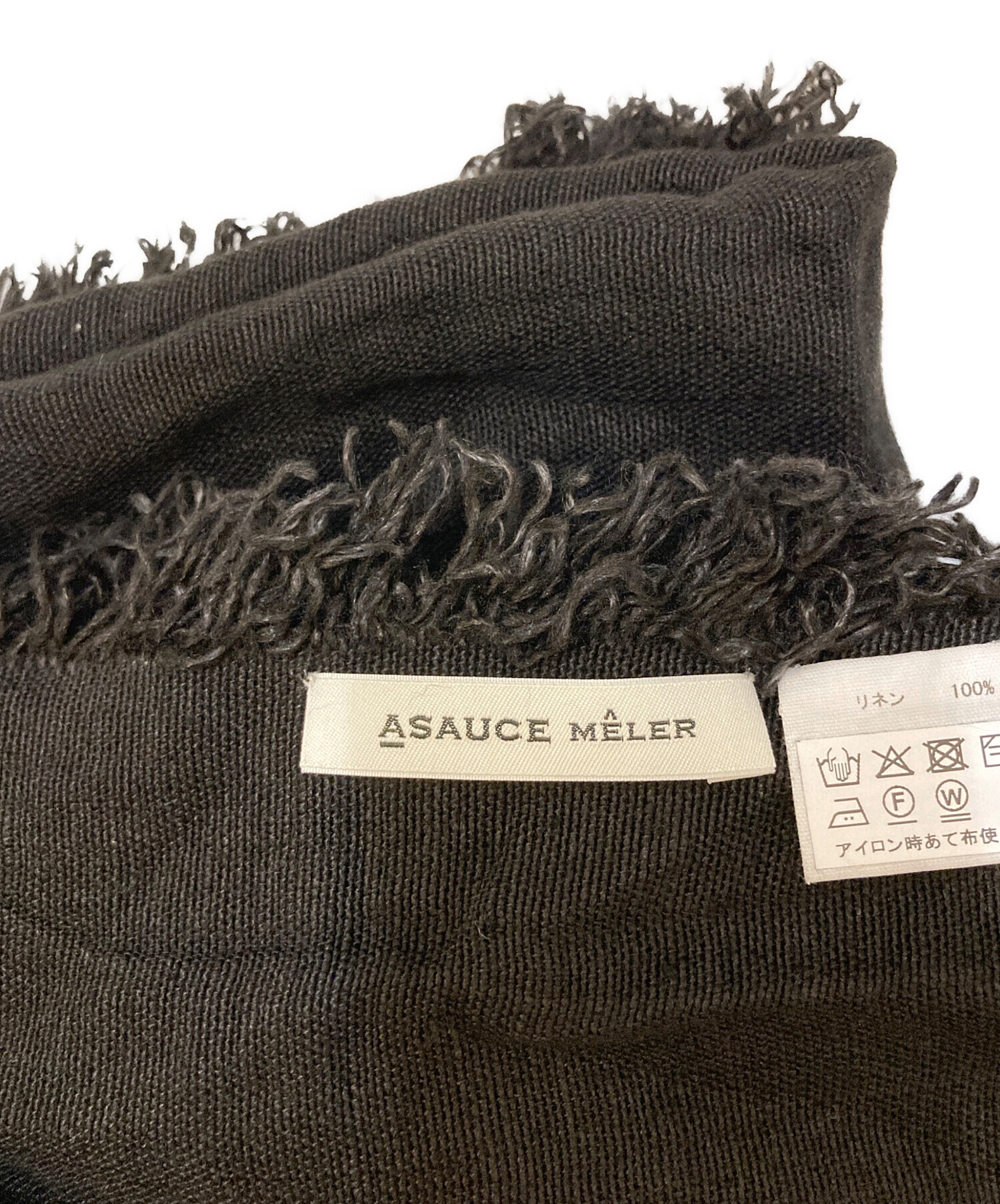 中古・古着通販】ASAUCE MELER (アソースメレ) フリンジリネンストール