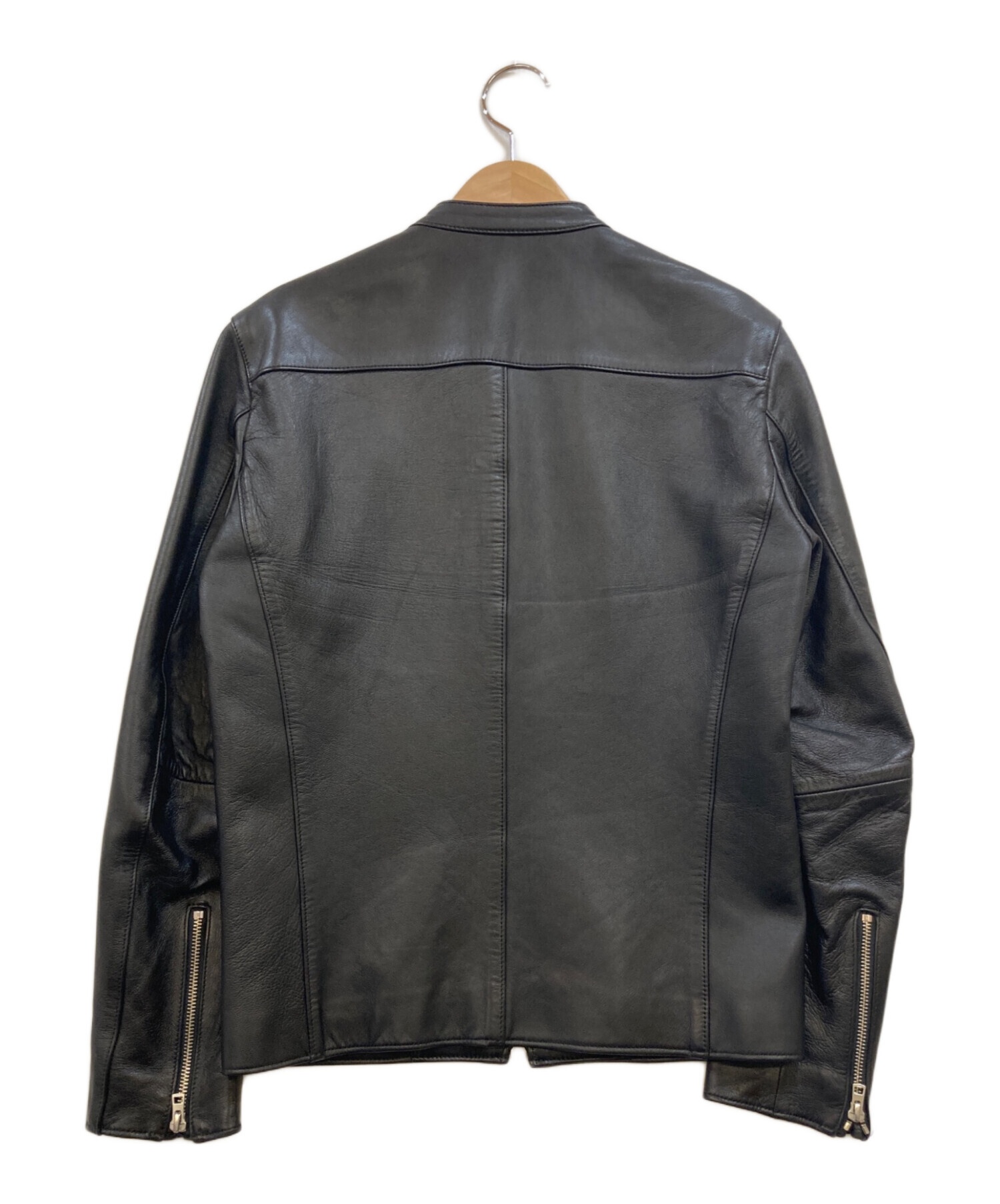 LIDnM リドム　レザージャケット　シングル　ラムレザー　Lサイズ　超美品 中古・古着通販】LIDnM (リドム) ラムレザーライダースジャケット