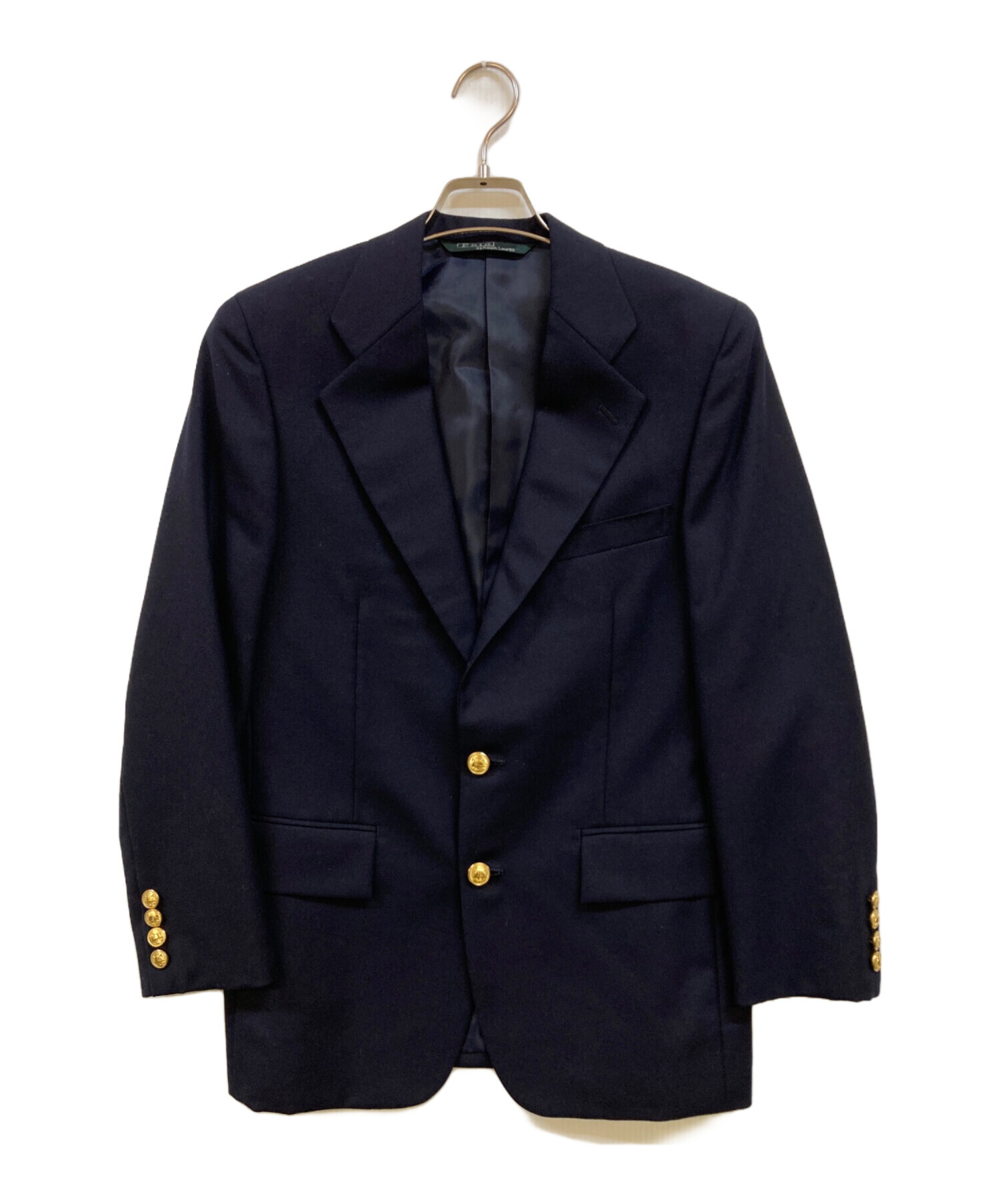美品✨Ralph Lauren 紺ブレ 160 金ボタン ネイビー 3B ウール 中古・古着通販】POLO RALPH LAUREN (ポロ・ラルフローレン) 金釦 紺