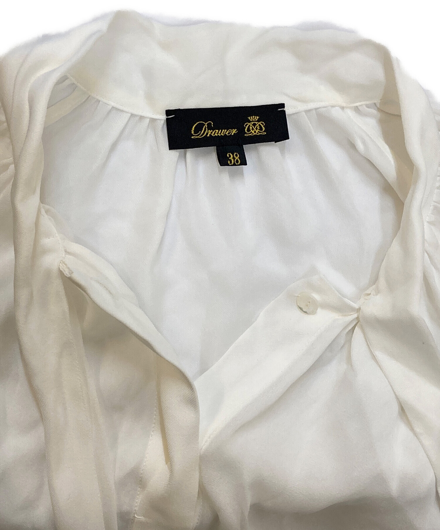 中古・古着通販】DRAWER (ドゥロワー) シルク比翼ボウタイシャツ