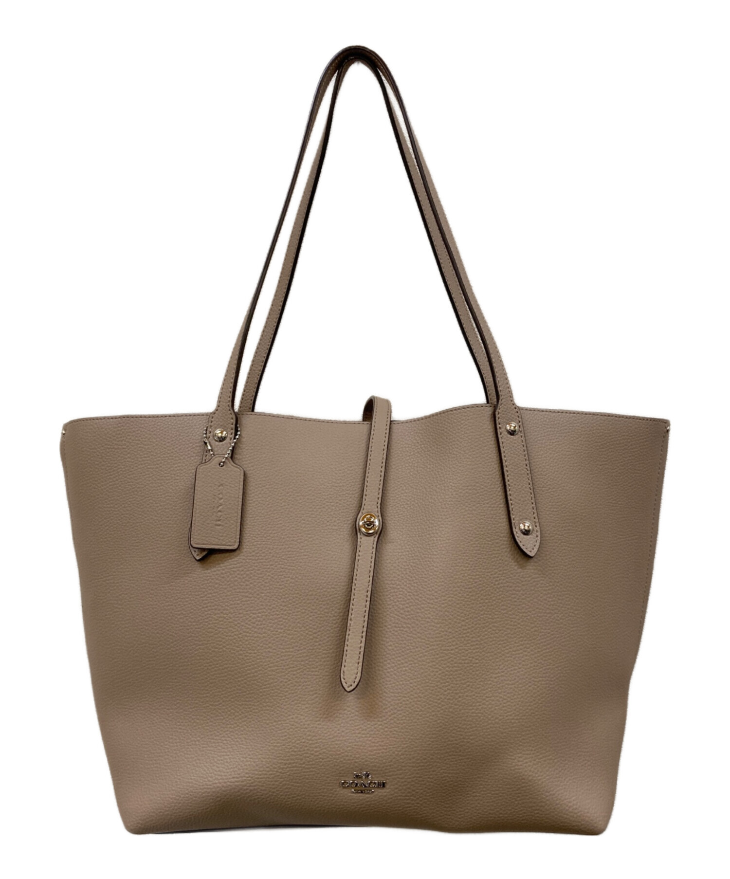 中古　COACH ベージュ トートバッグ 中古・古着通販】COACH (コーチ) マーケット レザートートバッグ