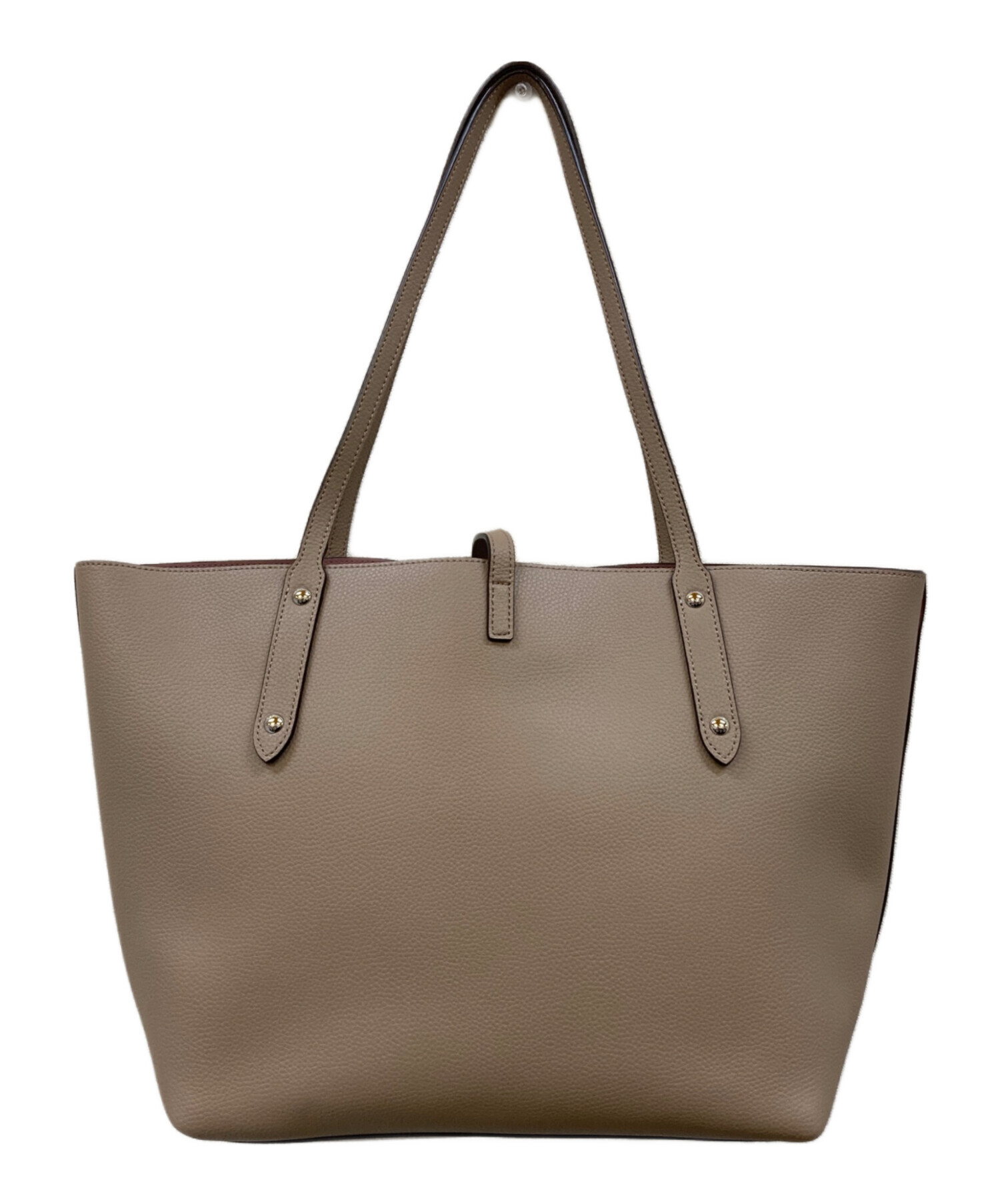 中古・古着通販】COACH (コーチ) マーケット レザートートバッグ