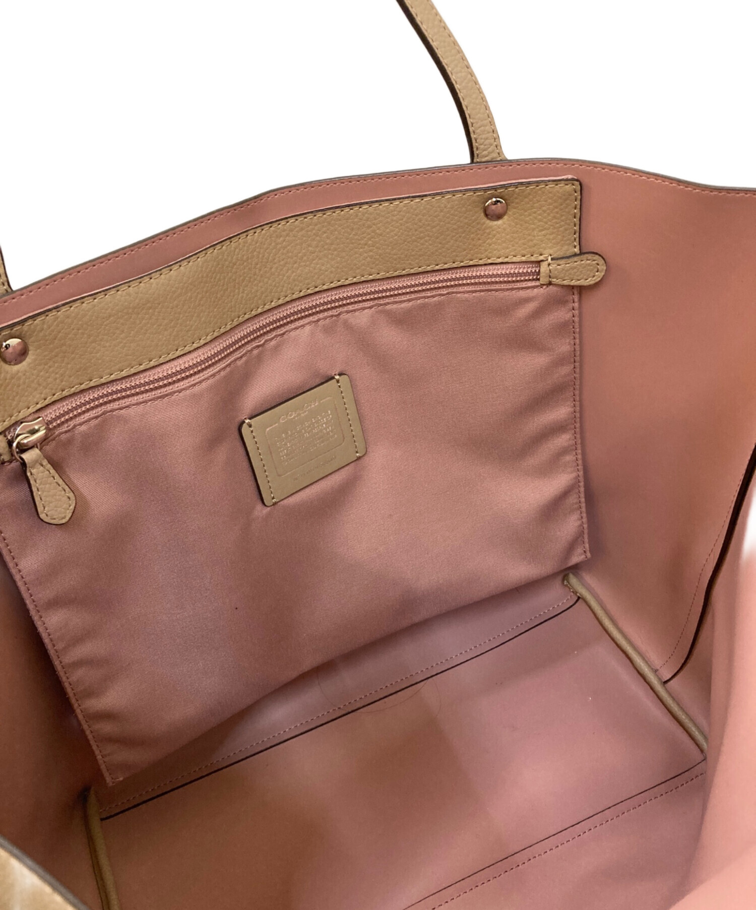 中古・古着通販】COACH (コーチ) マーケット レザートートバッグ