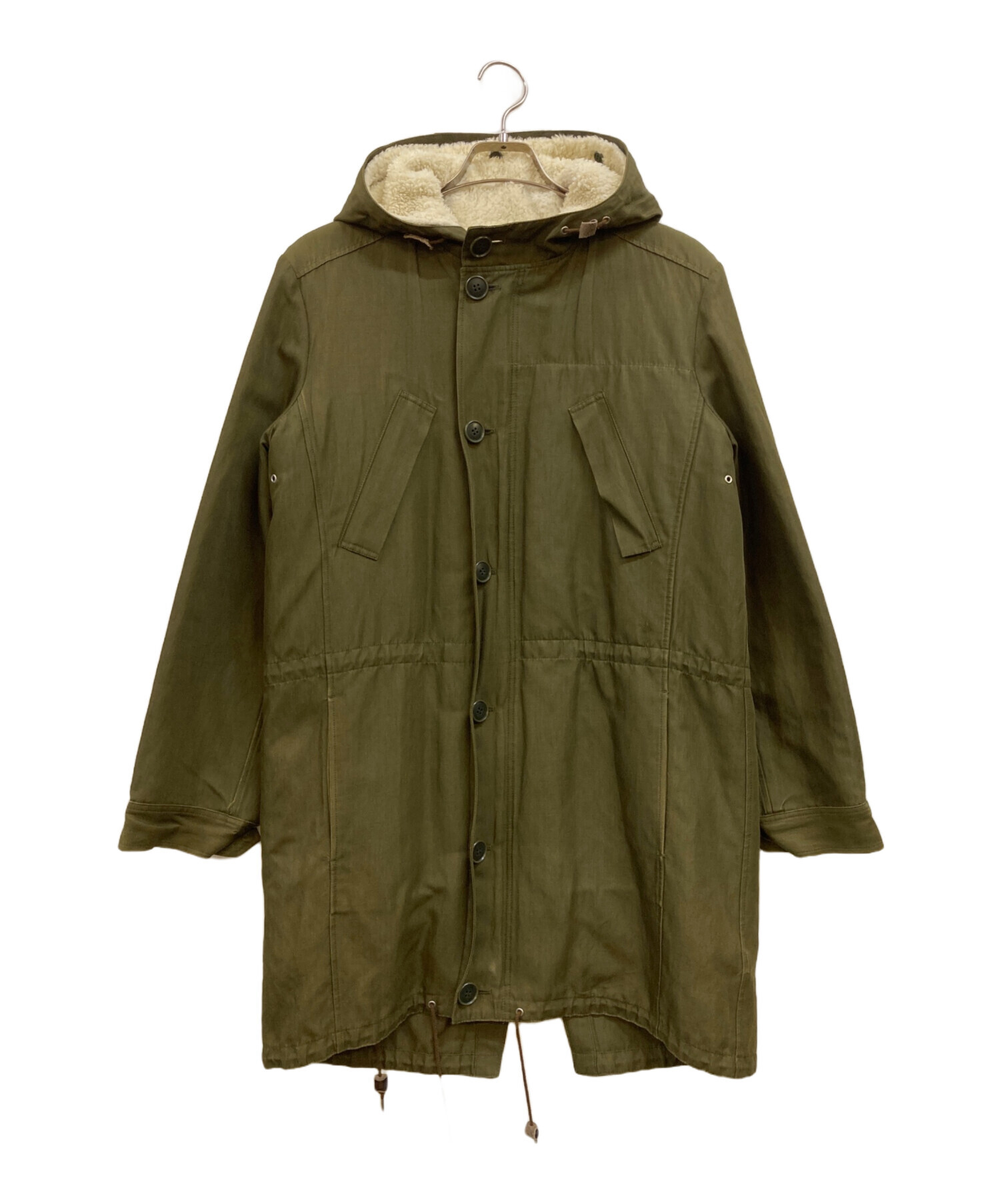 【週末価格】A.P.C. モッズコート サイズS オリーブ 中古・古着通販】A.P.C. (アーペーセー) 裏ボアモッズコート オリーブ