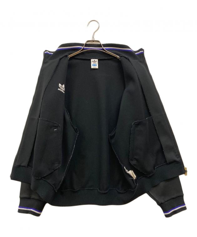 レア！adidas アディダス★トラックジャケット★中古品【ヴィンテージ】黒 中古・古着通販】adidas (アディダス) トラックジャケット ブラック