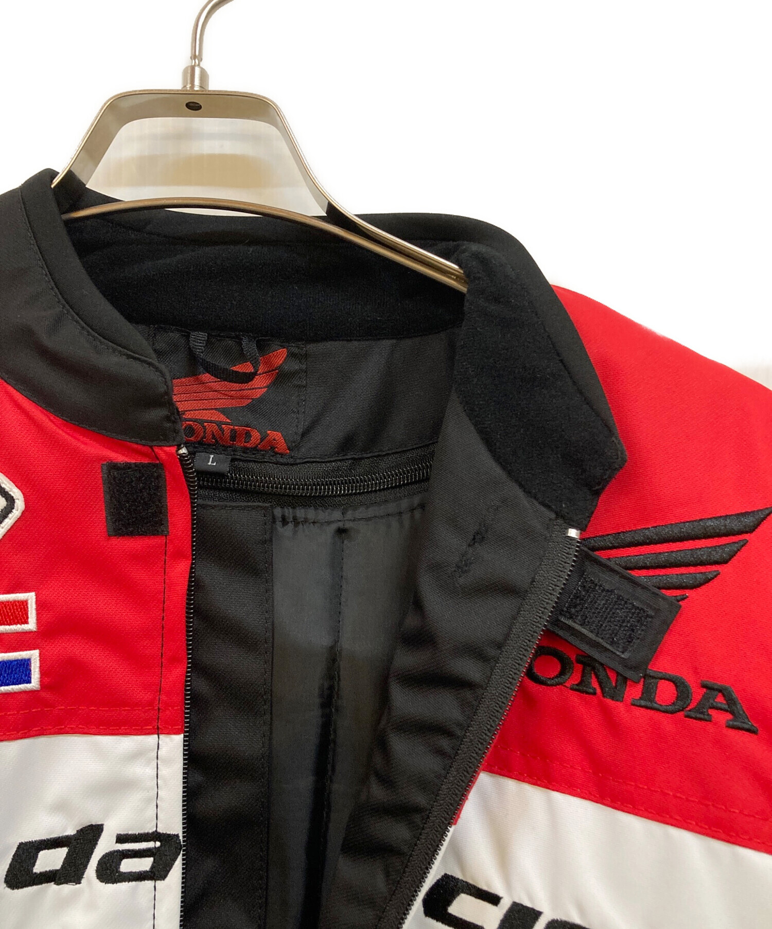 みつ！！【中古・送料無料】HONDA HRCジャケット ホワイト/レッド/ HONDA ライダージャケットHRC