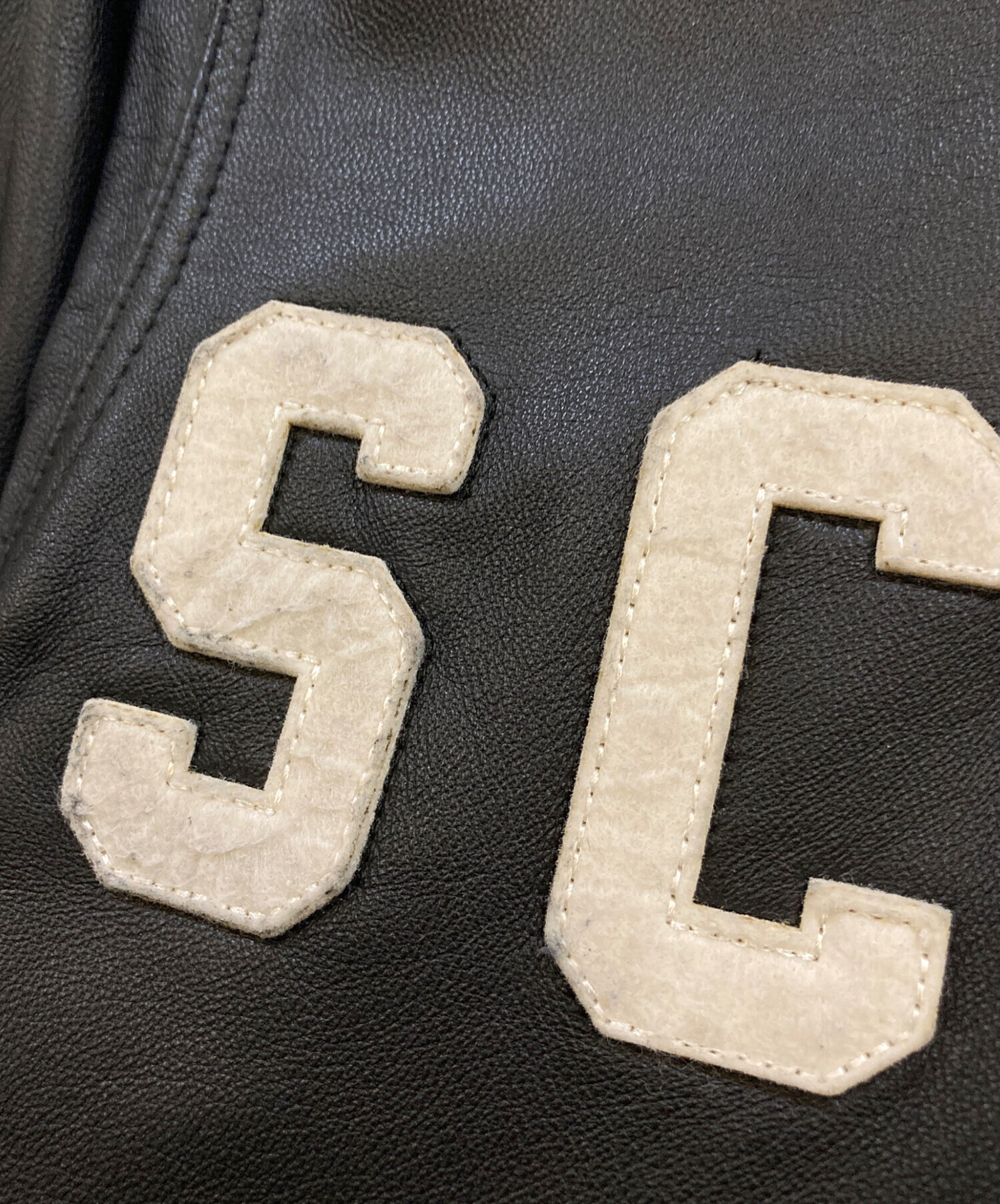 中古・古着通販】Schott (ショット) ラムレザー ワッペン スタジャン