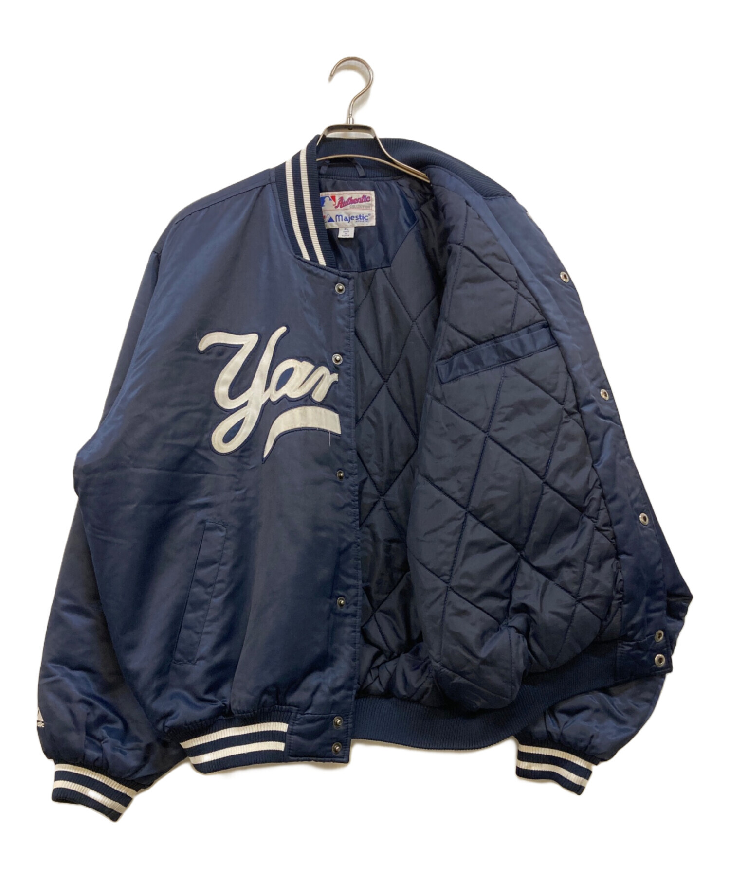美品✨　Majestic Yankees ジャケット M ネイビー　スタジャン 中古・古着通販】Majestic (マジェスティック) スタジャン ネイビー