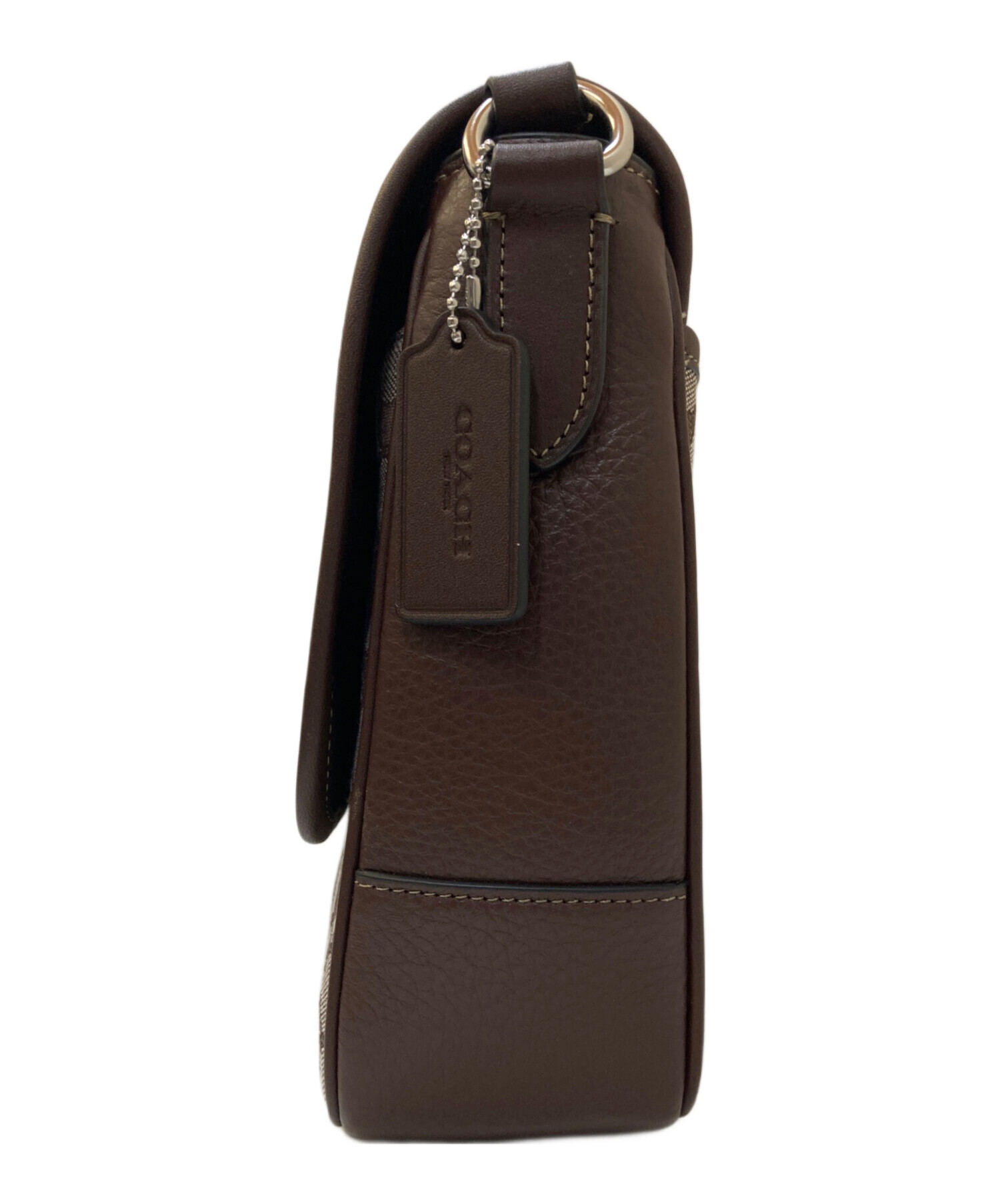 美品 COACH コーチ スプリント マップ メッセンジャーバッグ レザー コーチ アウトレット ショルダーバッグ メンズ スプリント マップ