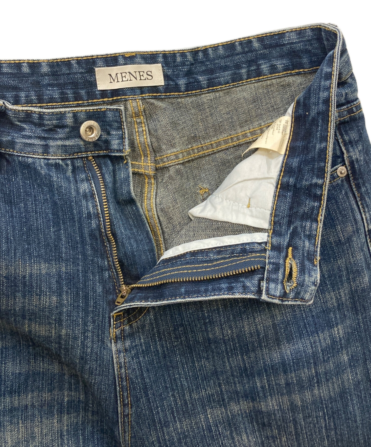 MENES menes. バギーデニム Okayama Raw Selvedge Baggy Jeans - Indigo